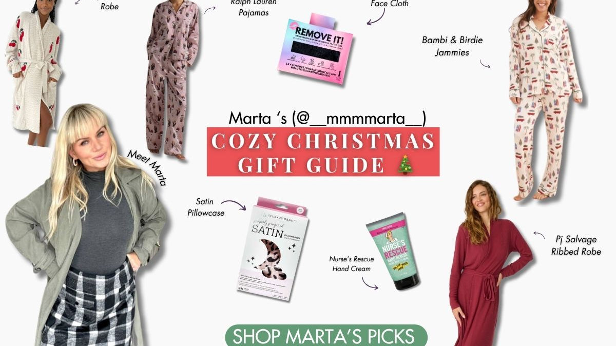 Marta's YEG Christmas Gift Guide for her Cozy Top Gift Picks at Cloud Nine Pajamas