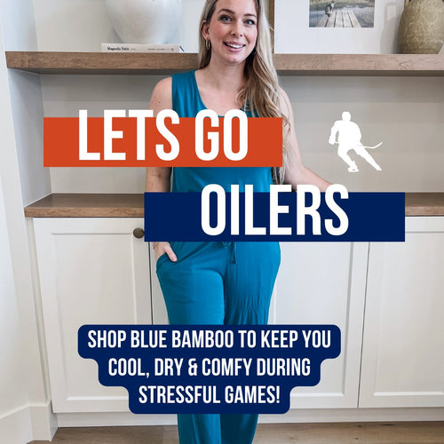 Let's Go Oilers! - Blue Bamboo to help keep your cool
