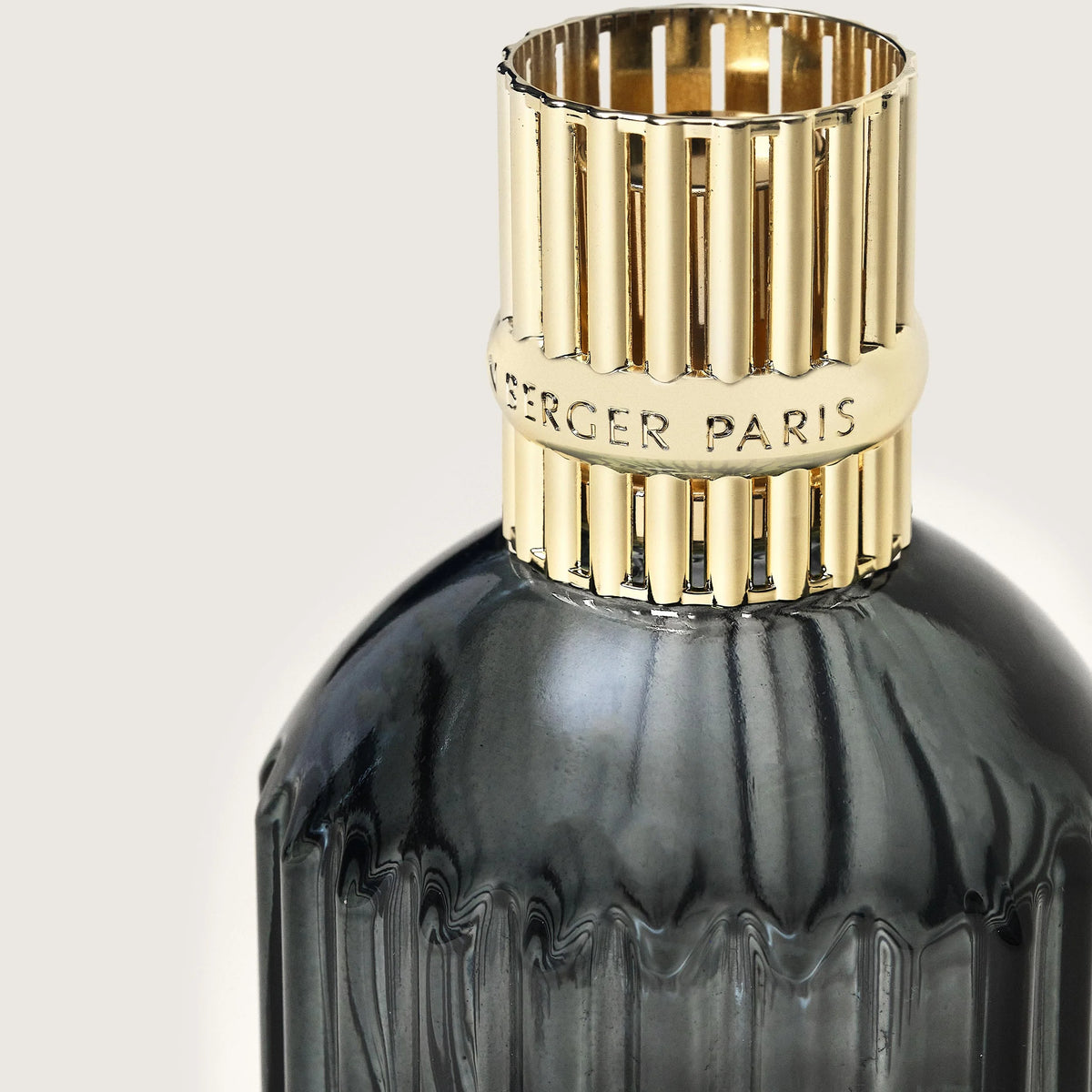 Maison Berger Cannelo Fragrance Lamp Grey top view faceted glass — Cloud Nine Pajamas