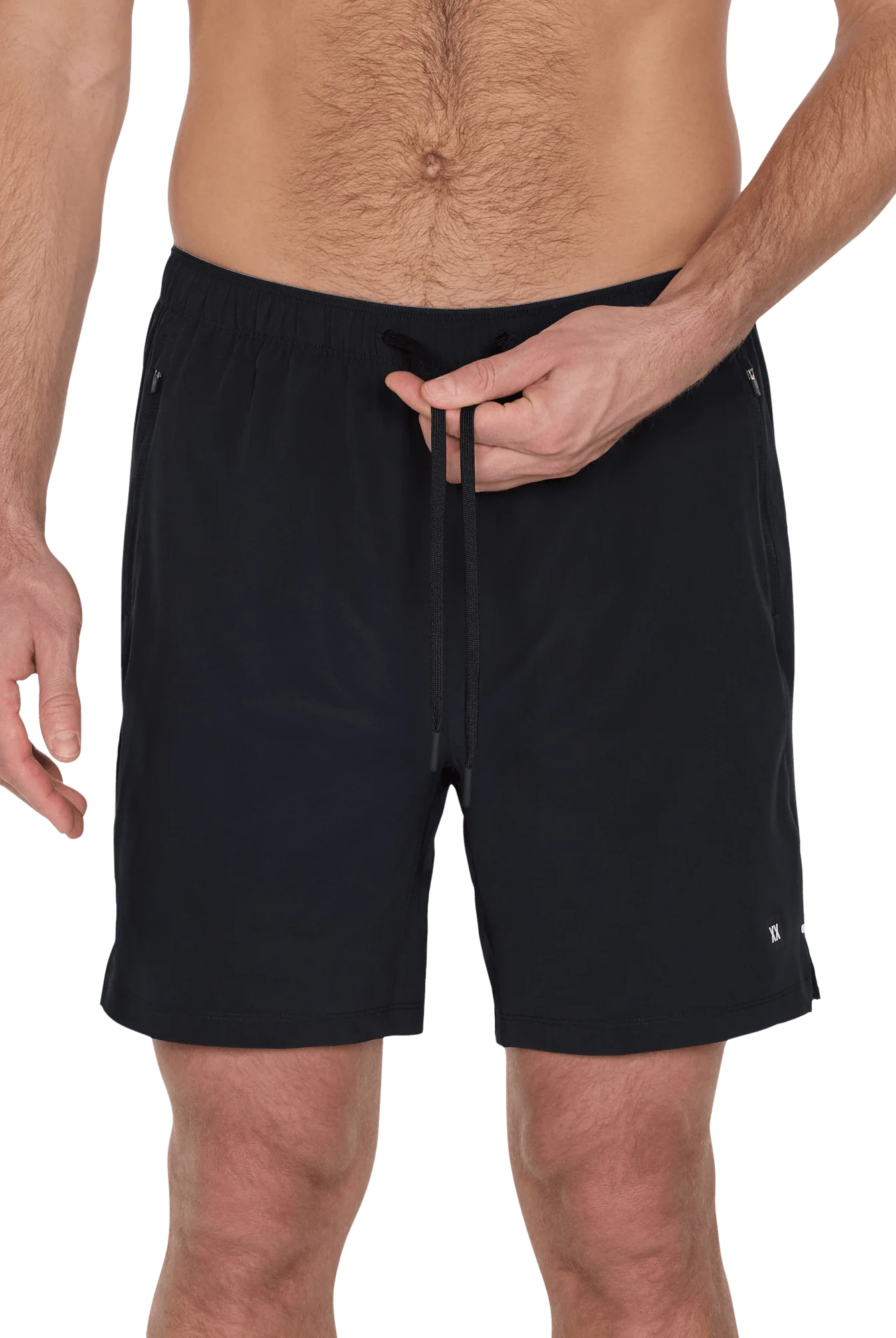 Men wearing Power Moves 2N1 Short 7, designed for performance and comfort during athletic activities.