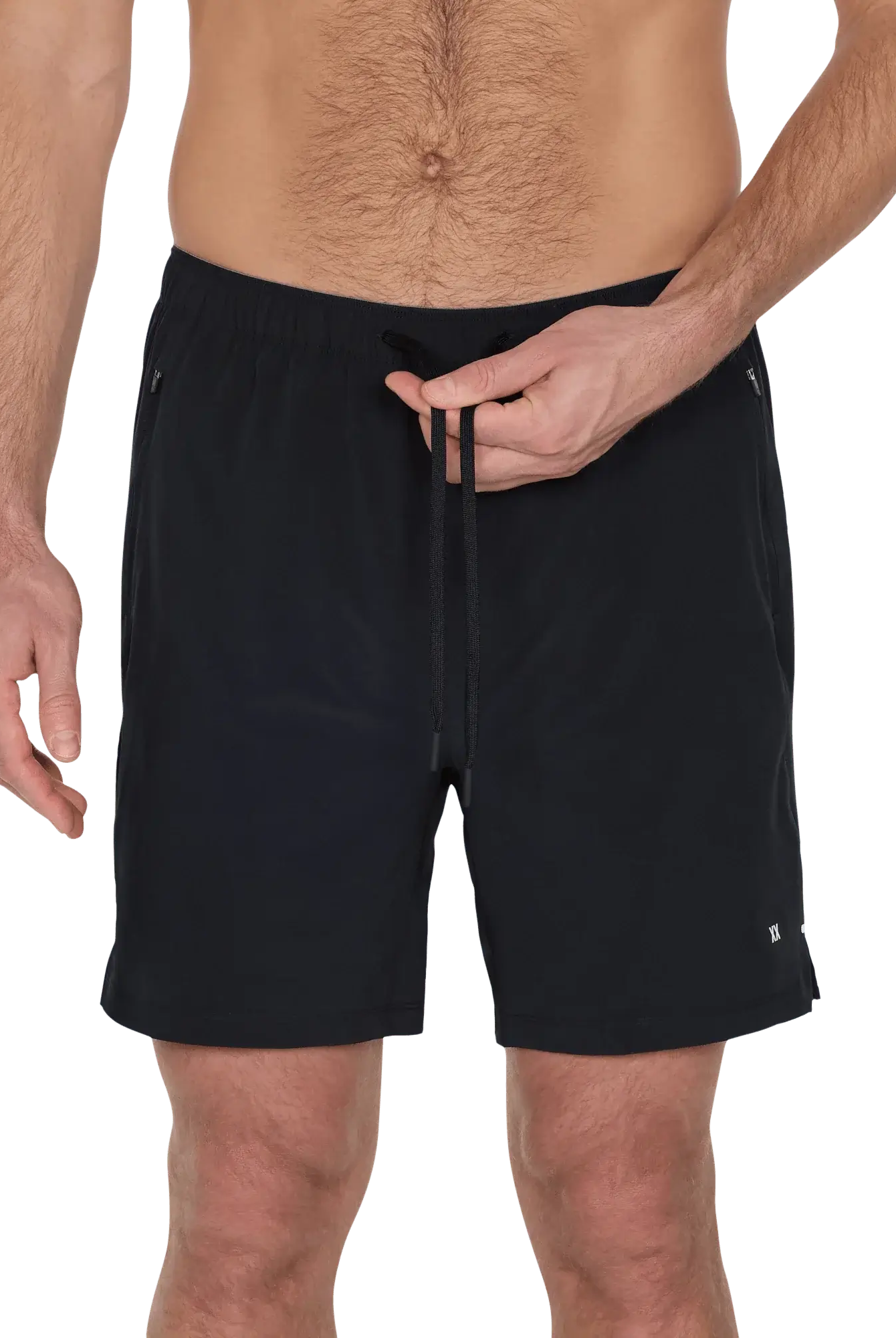 Men wearing Power Moves 2N1 Short 7, designed for performance and comfort during athletic activities.