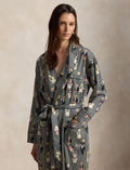 Polo Ralph Lauren Madison Bear Striped Cotton Sateen Robe