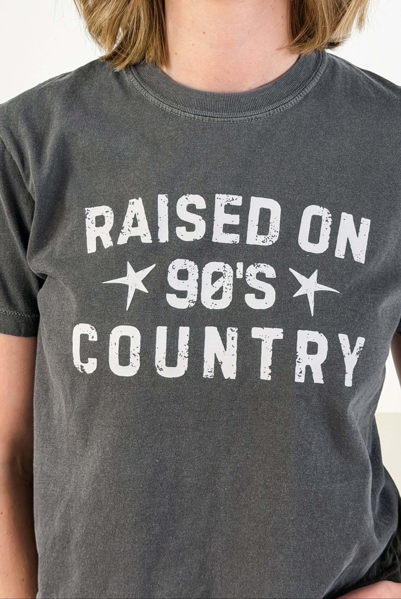 90s Country Crew Fit Cropped Graphic Tee