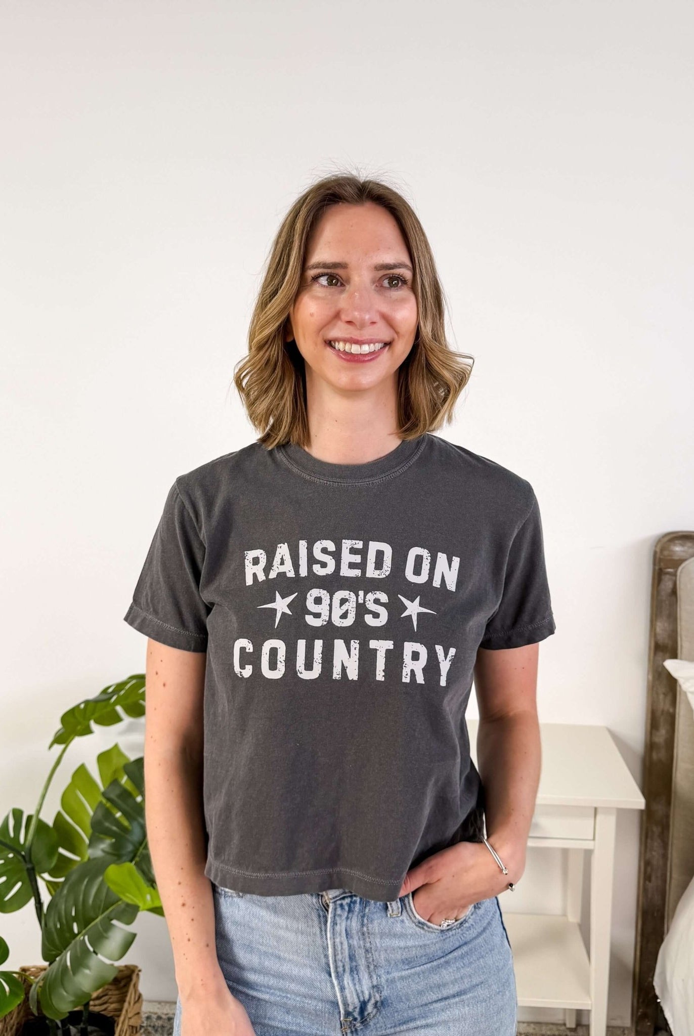 90s Country Crew Fit Cropped Graphic Tee