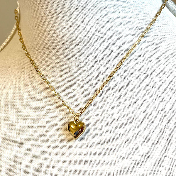 Heart Pendant Necklace | GOLD