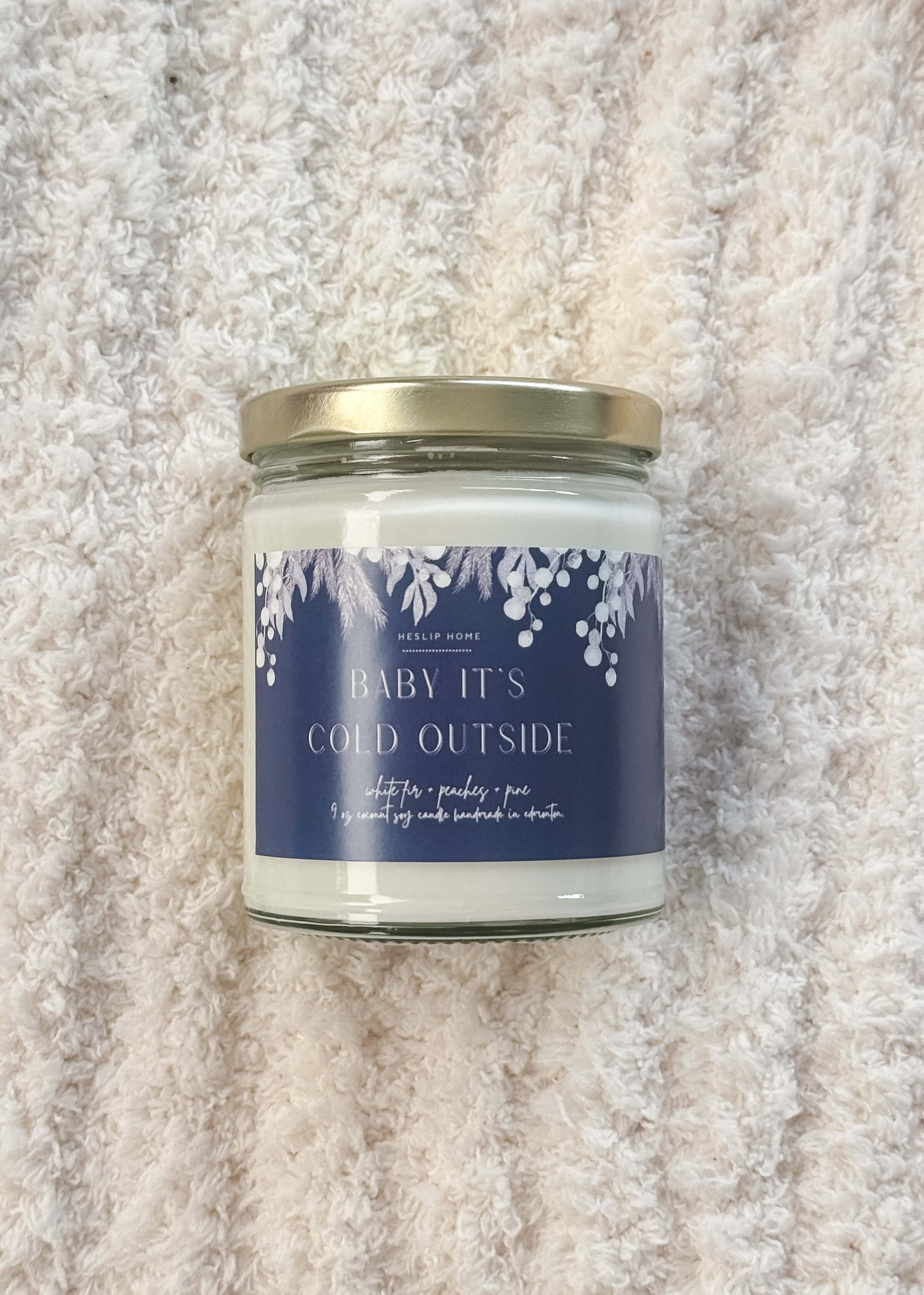 Baby It's Cold Outside 9oz Candle | white fir + peaches + pine