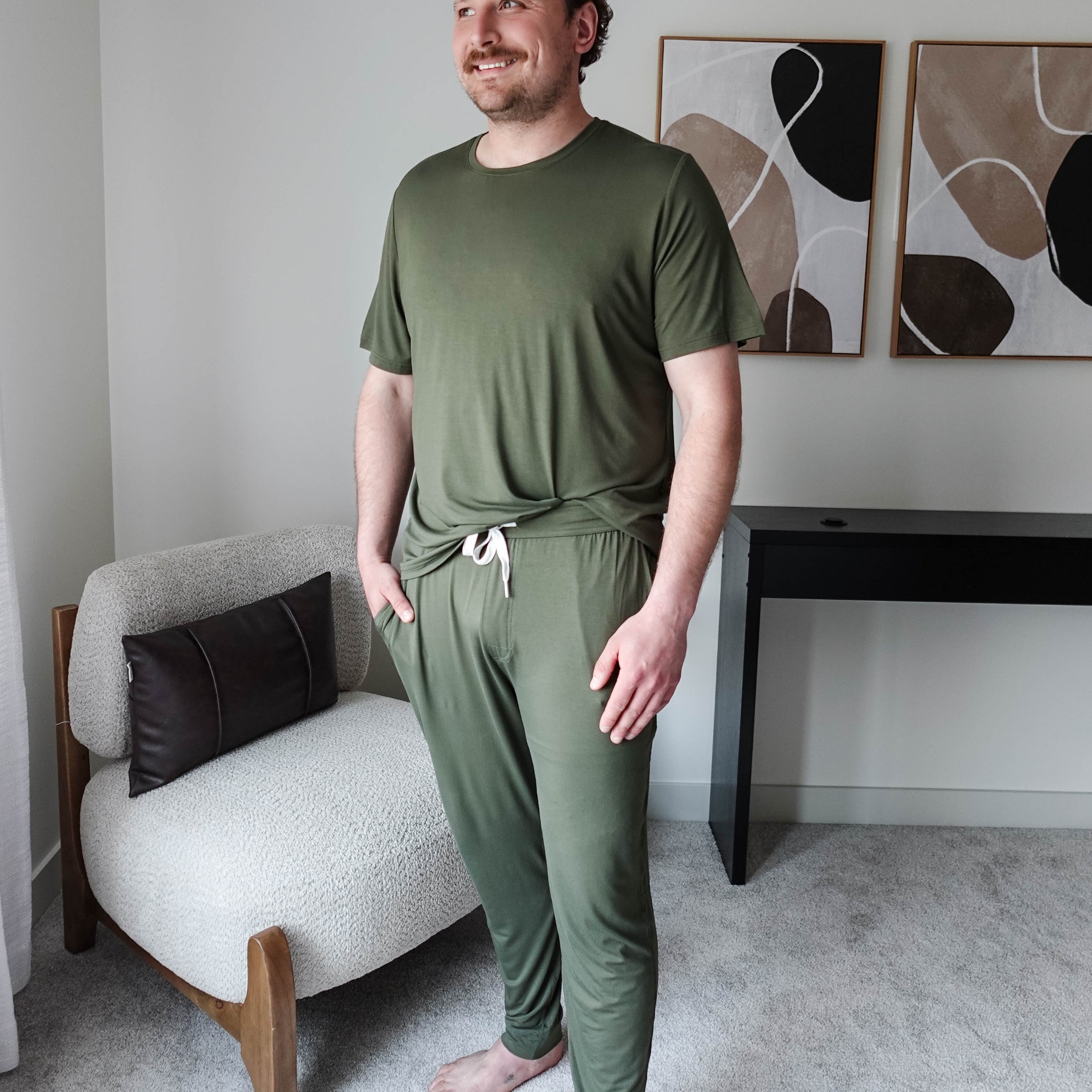 Jogger Pant - Unisex Bamboo | Olive Forest