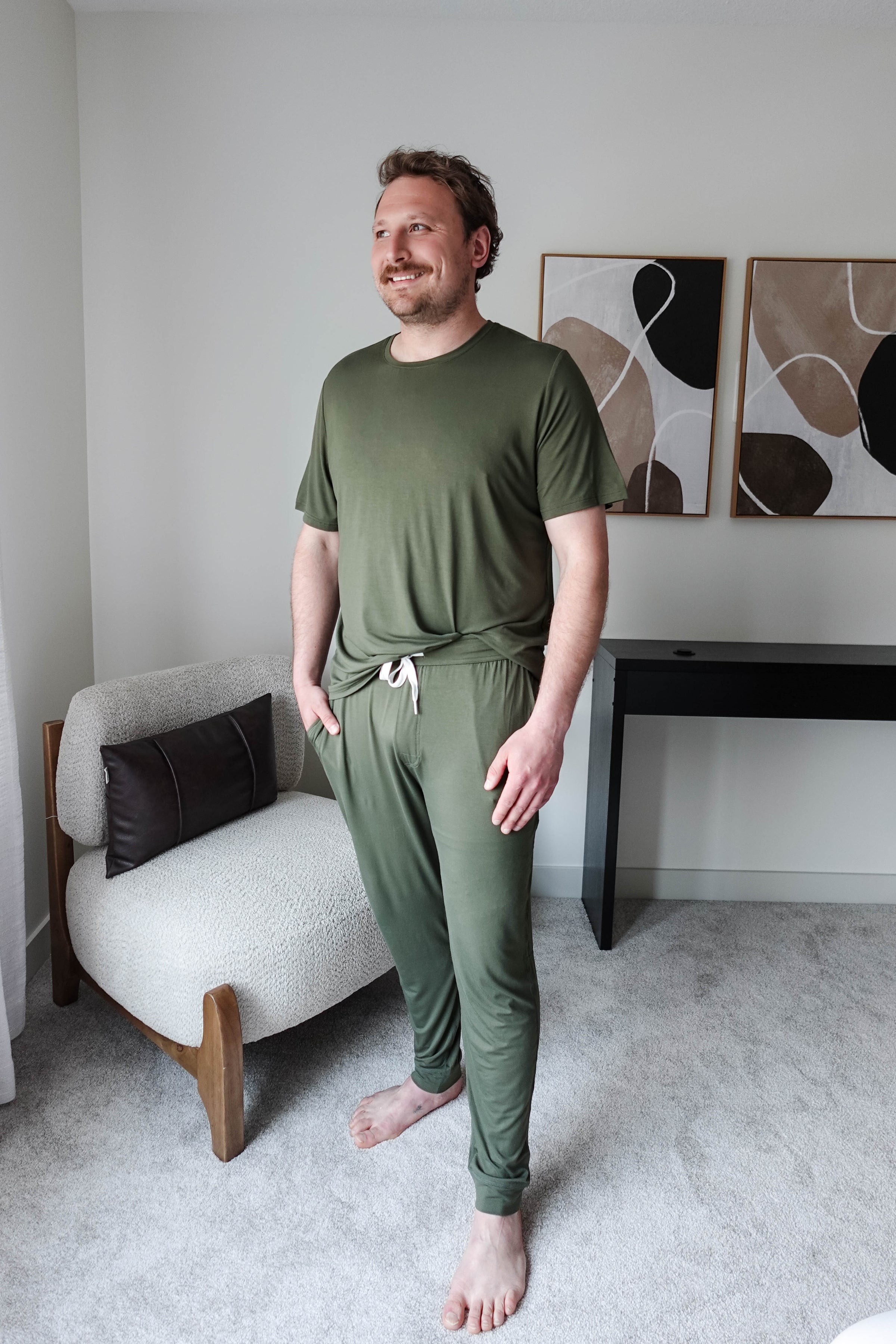Jogger Pant - Unisex Bamboo | Olive Forest