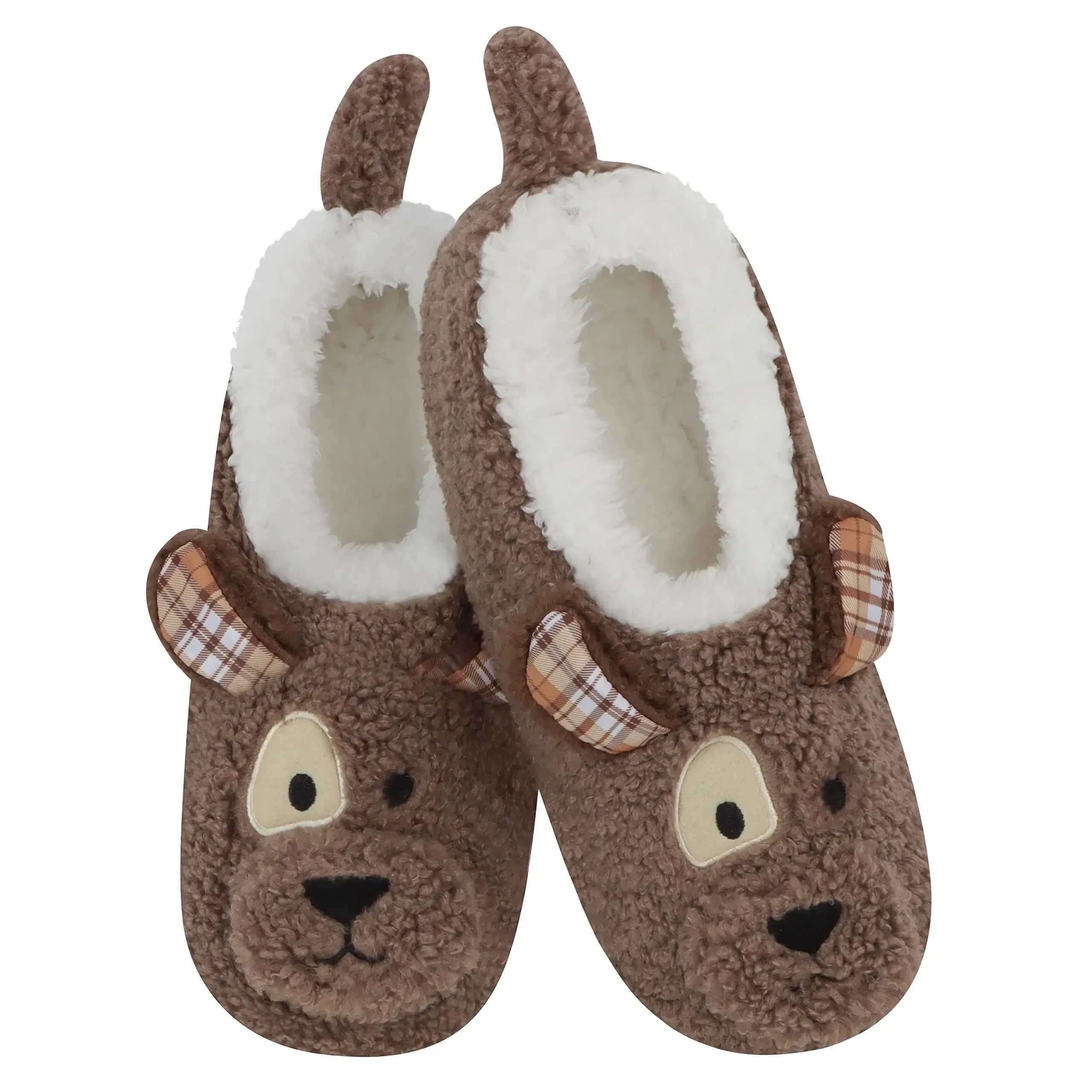 Barnyard Babes Sherpa Animal Slippers Snoozies Puppy Dog