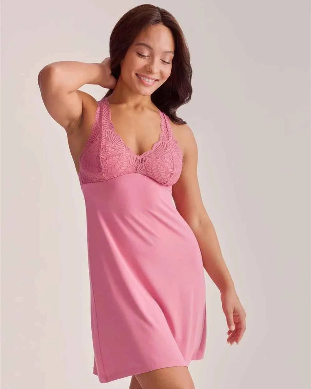 Belle Epoque Full Bust Chemise Lipstick Pink