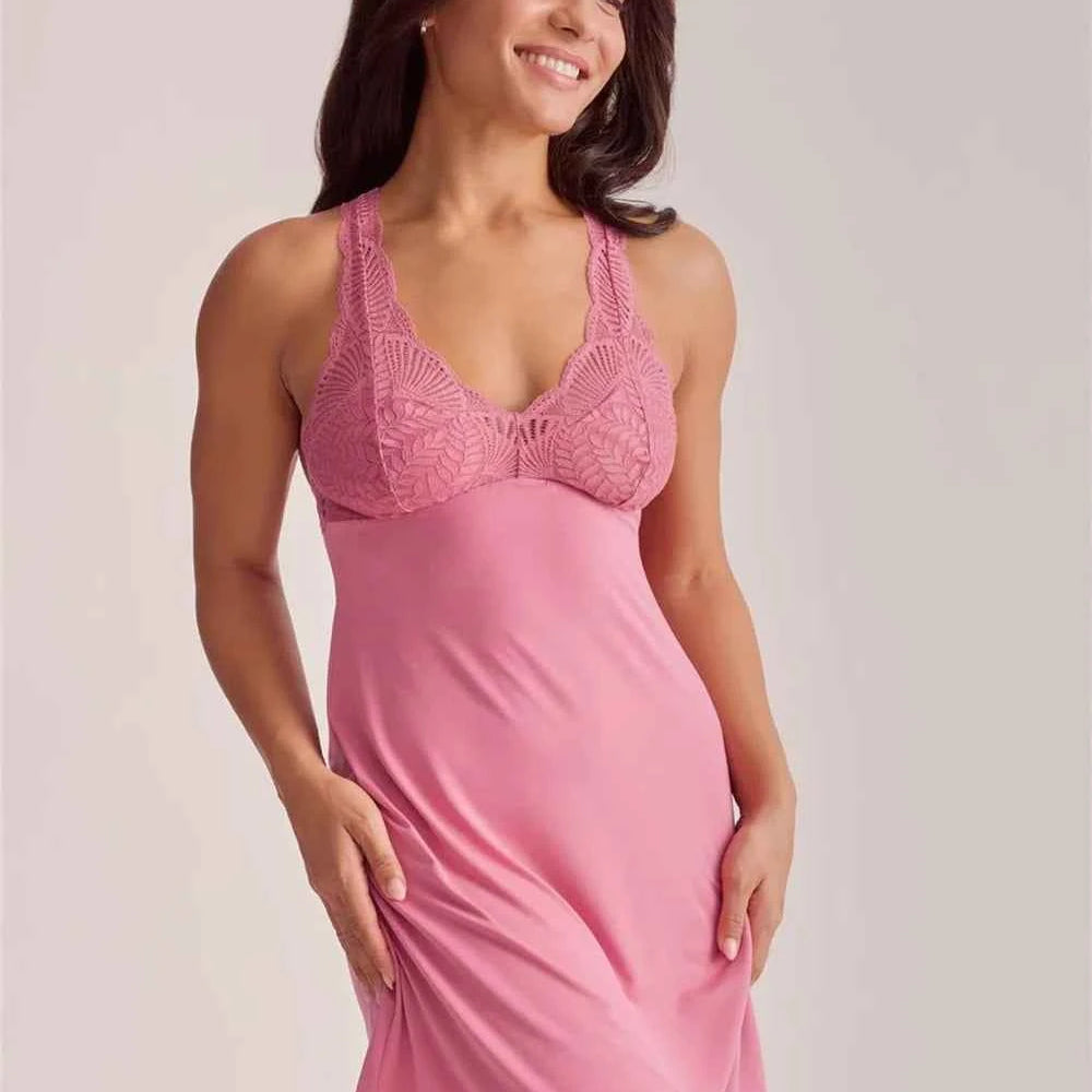 Belle Epoque Full Bust Chemise Lipstick Pink