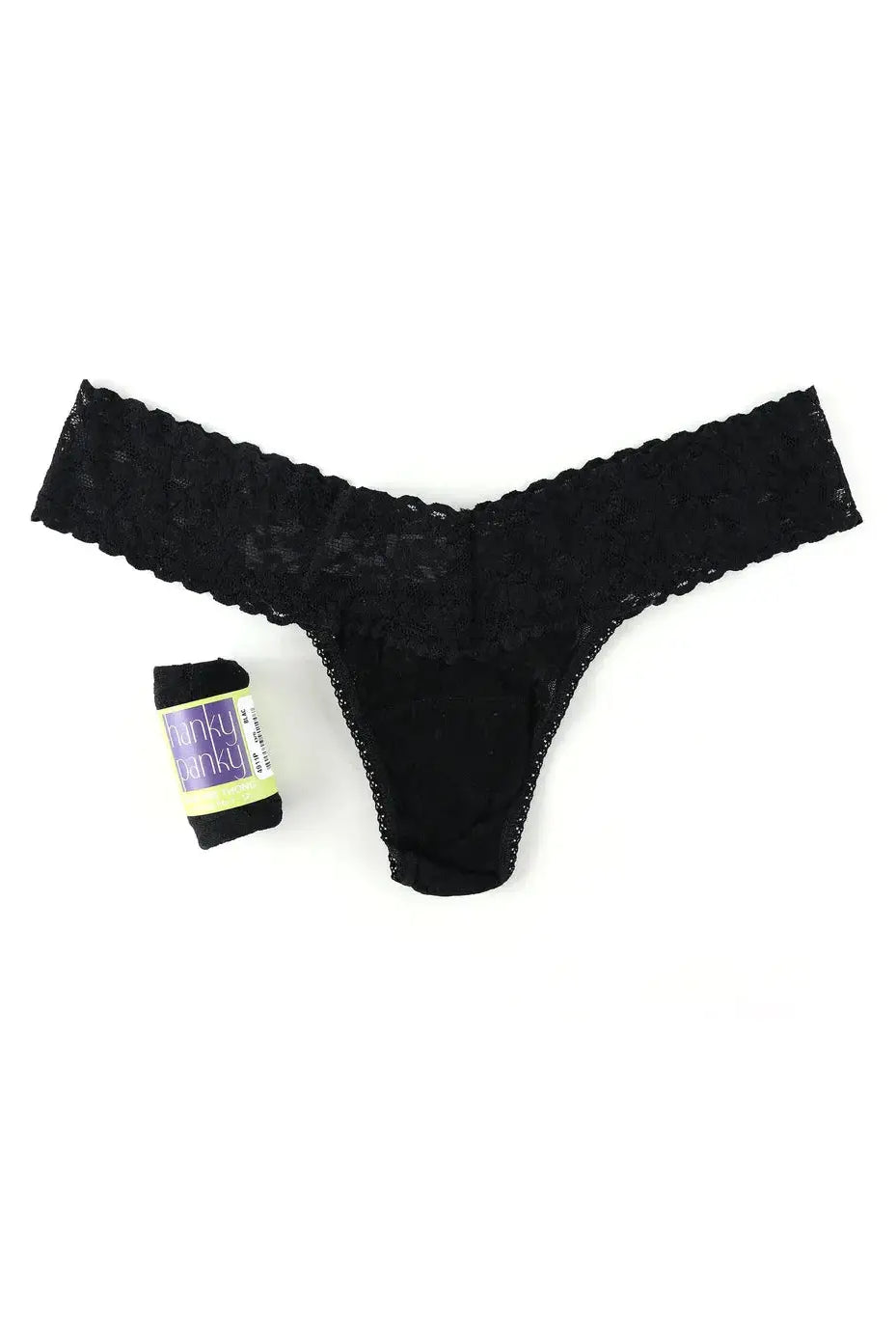 Black Low Rise Thong Wrapped-HANKY PANKY-Cloud Nine Pajamas