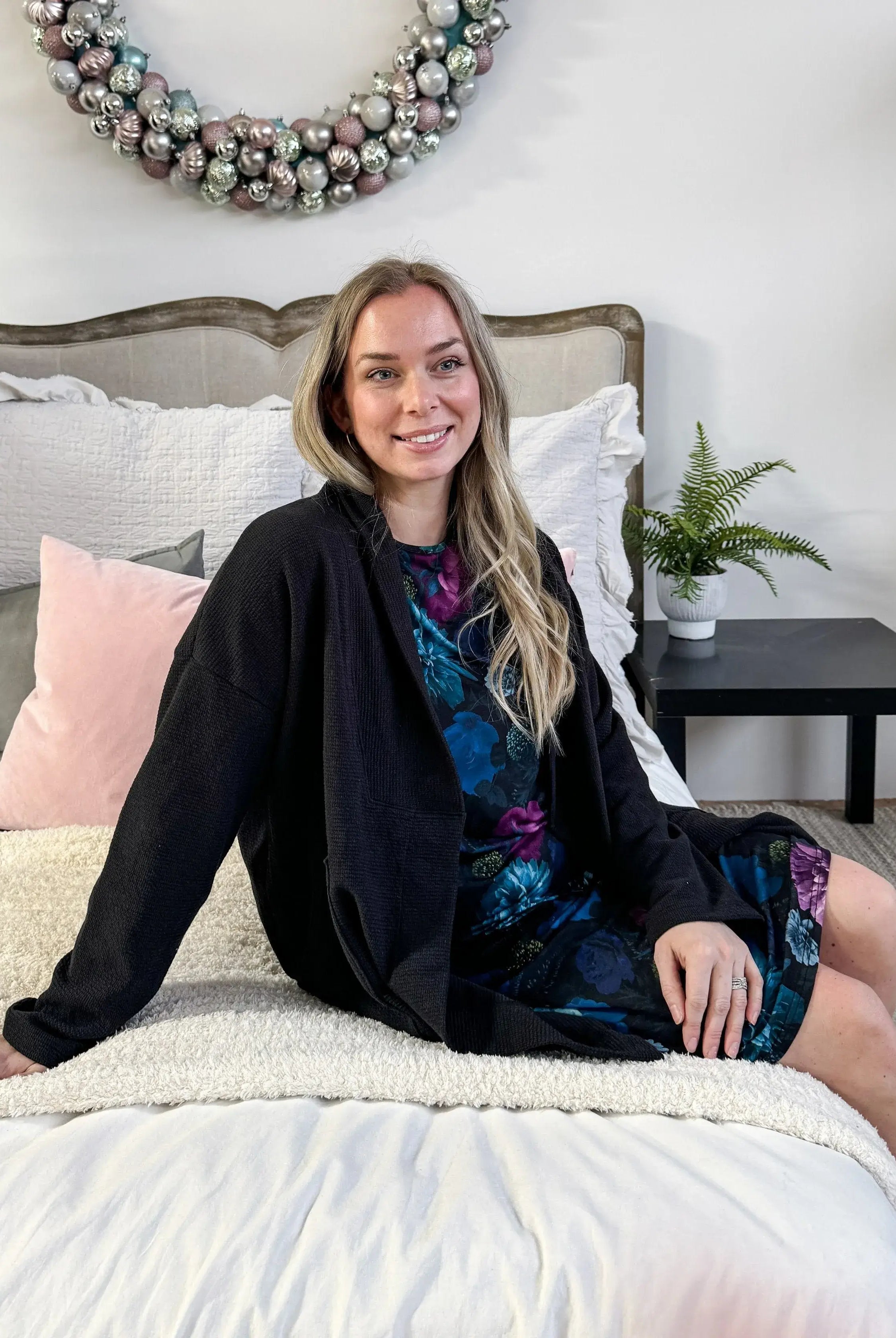 Cardigan Cloud Knit Pockets black