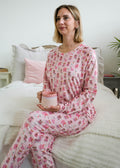 Chic Puppies Pink Velvety Velour Long Sleeve Top & Jogger PJ Set