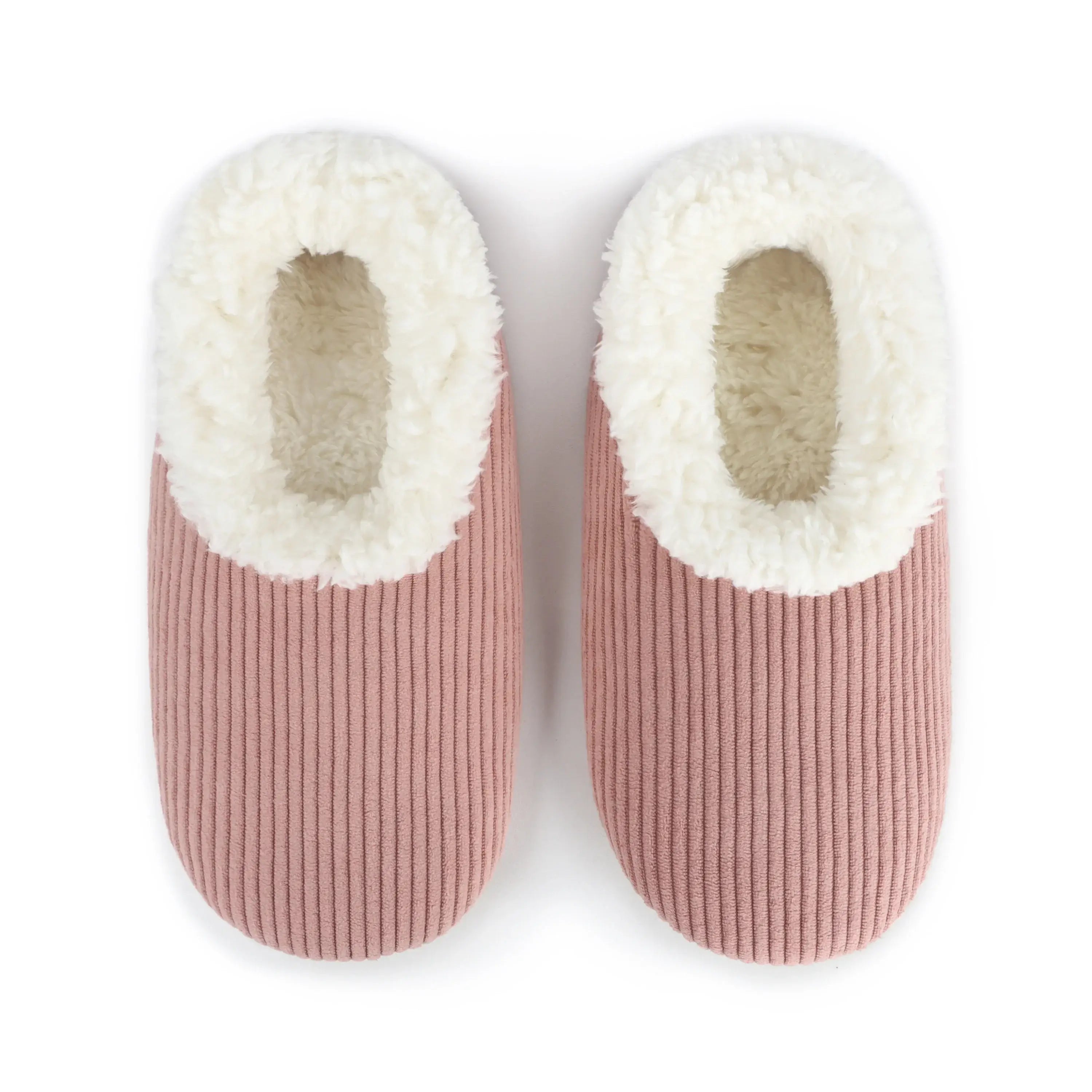 Snoozies Plush COZY Slipper Socks cozy corduroy peach