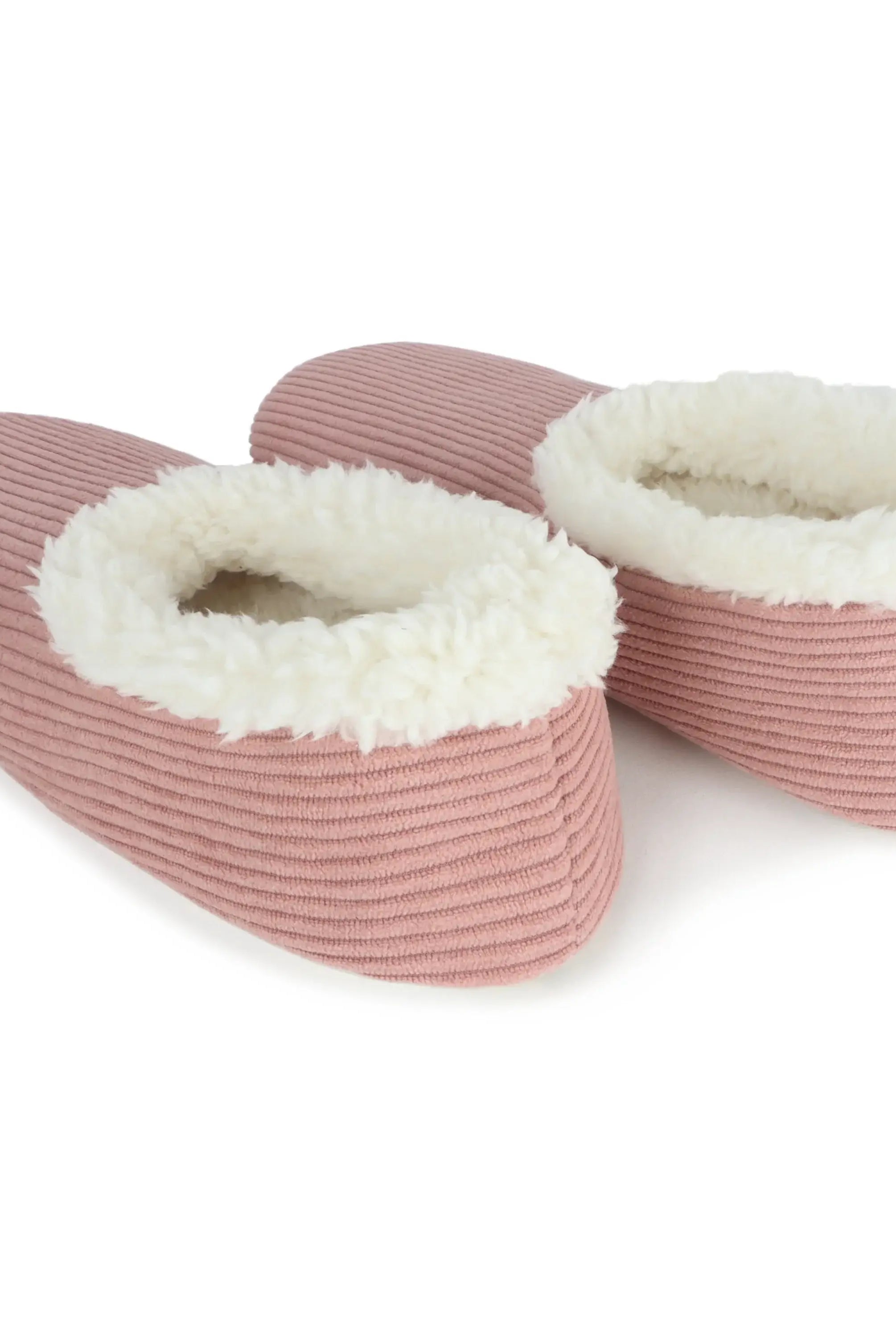 Snoozies Plush COZY Slipper Socks cozy corduroy peach