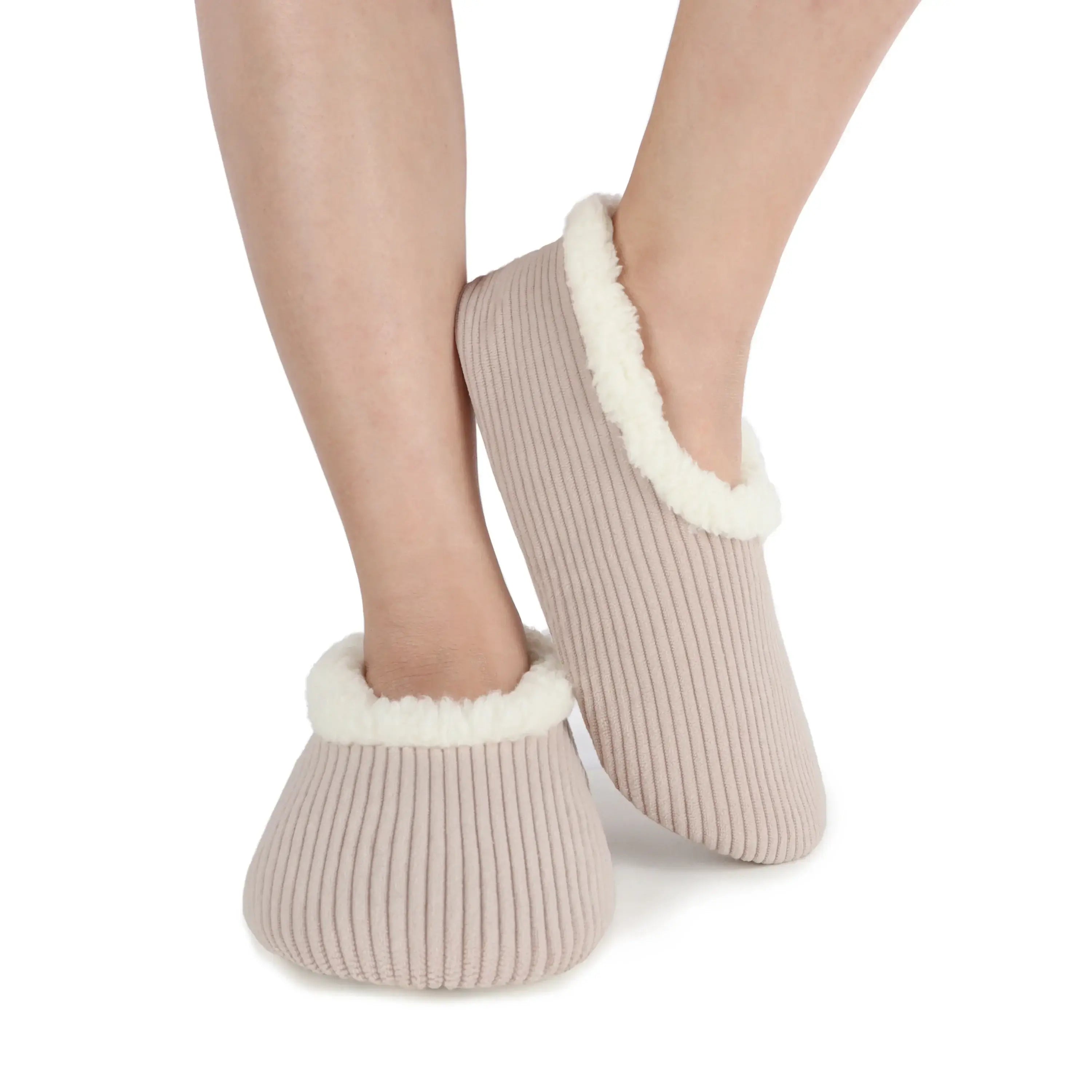Snoozies Plush COZY Slipper Socks cozy corduroy smokey grey