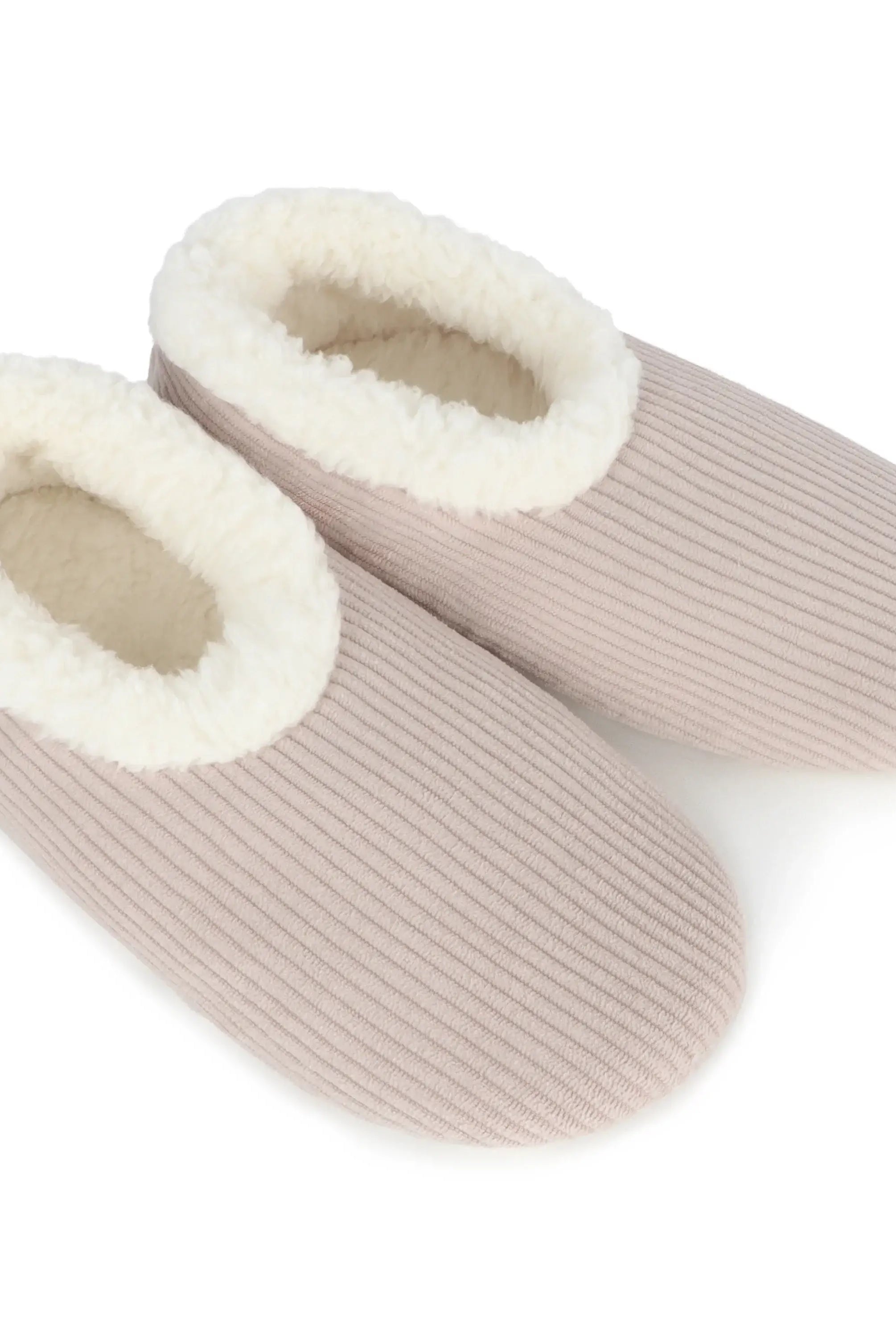 Snoozies Plush COZY Slipper Socks cozy corduroy smokey grey