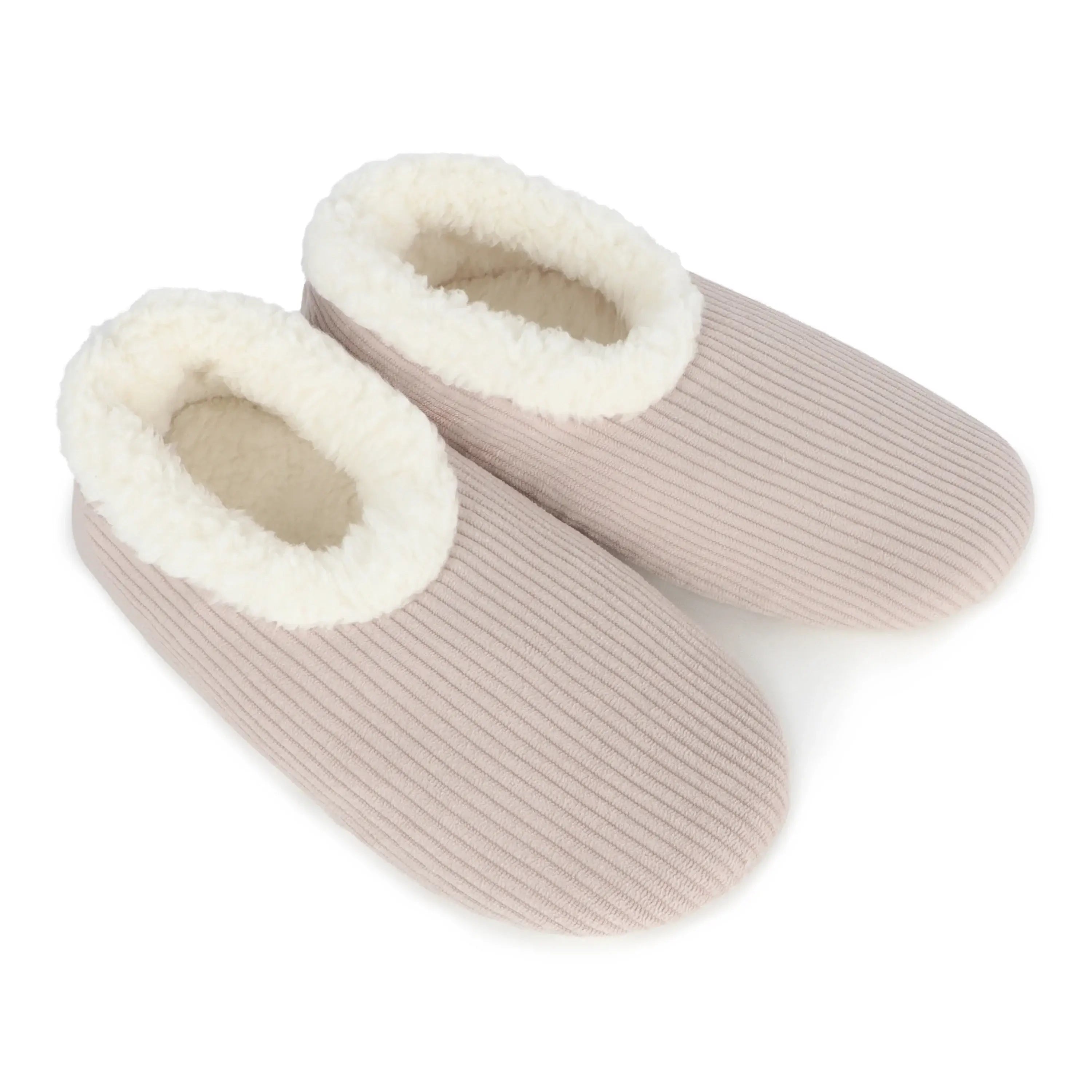 Snoozies Plush COZY Slipper Socks cozy corduroy smokey grey