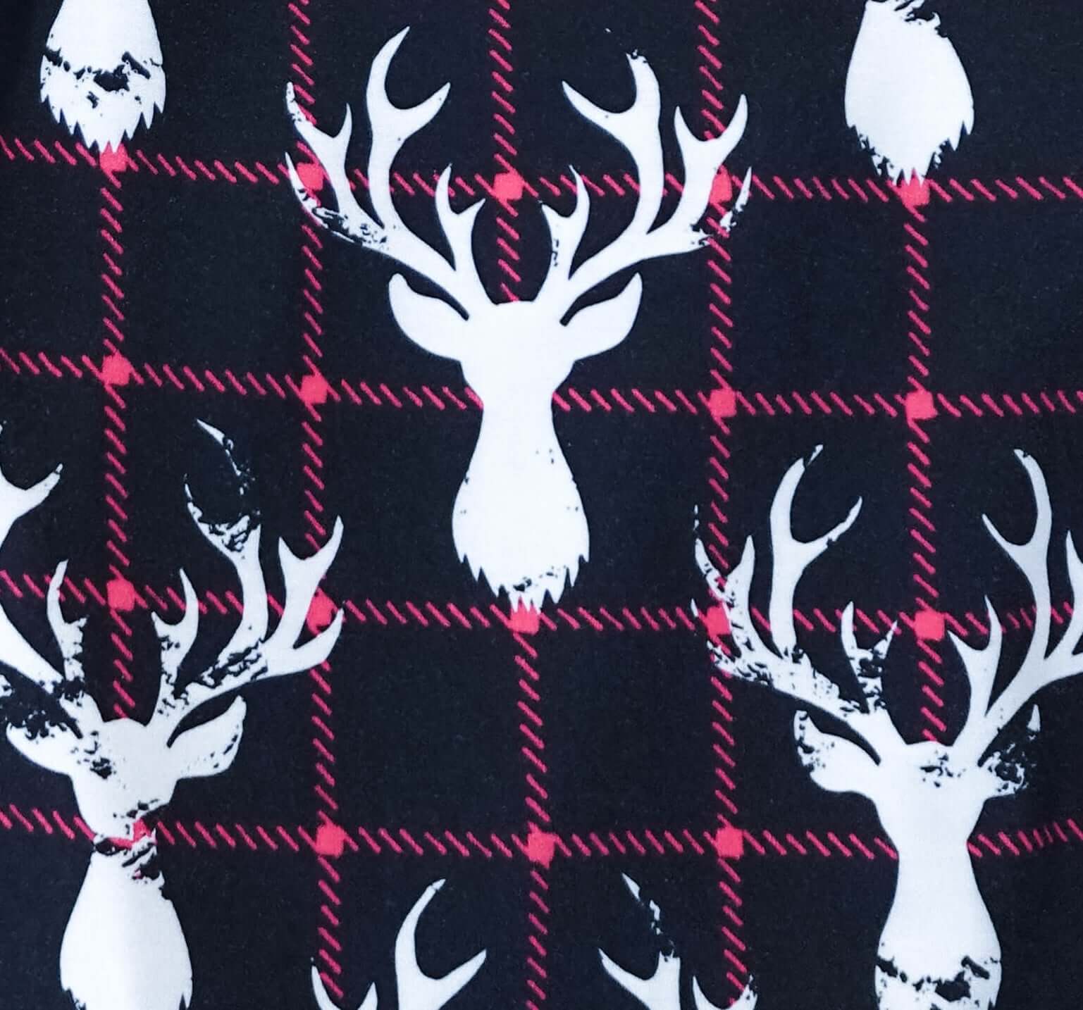 unisex deer plaid printed bamboo jogger bob's sleepwear co