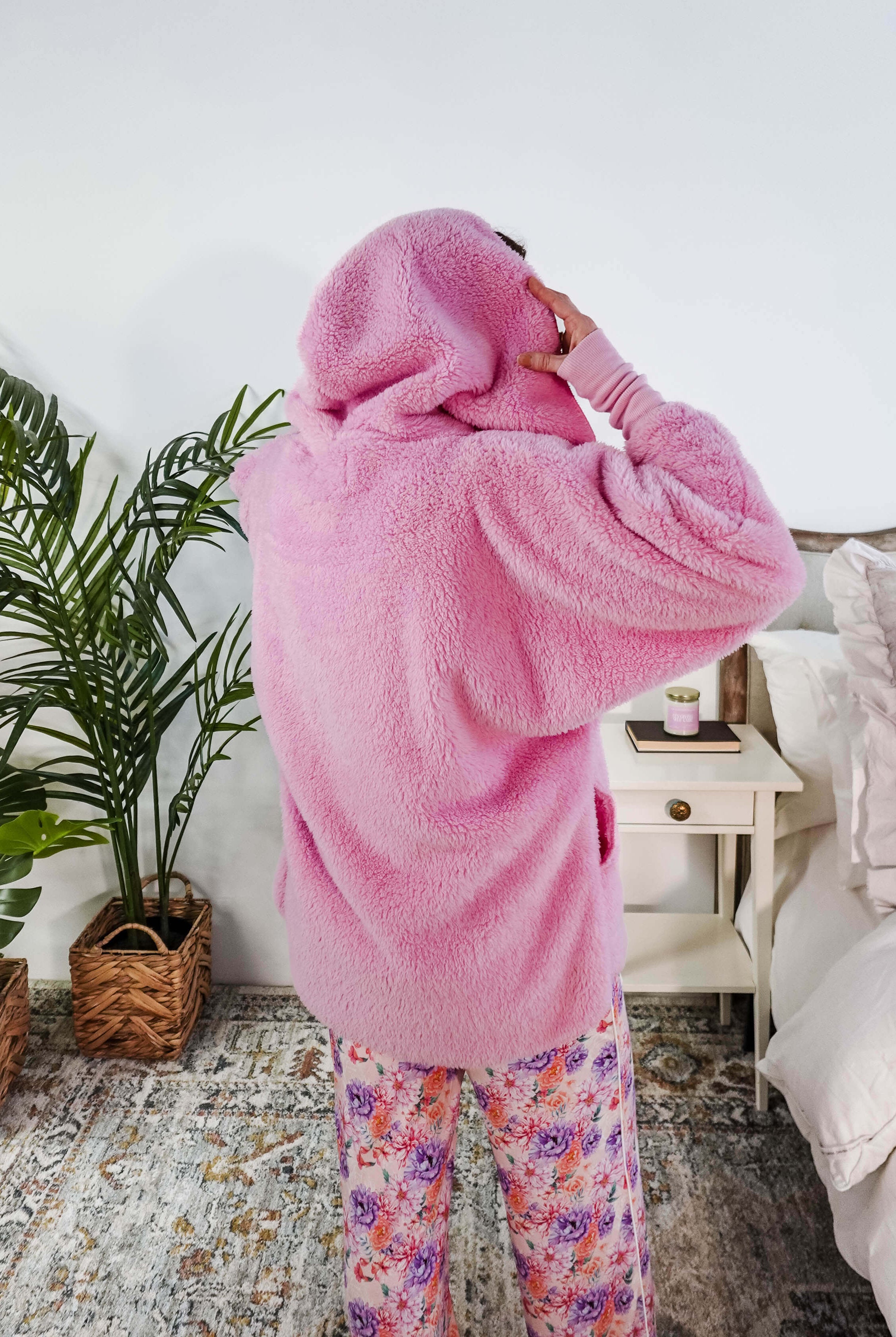 Essential Hooded Fluffy Cozy Cardigan with Pockets