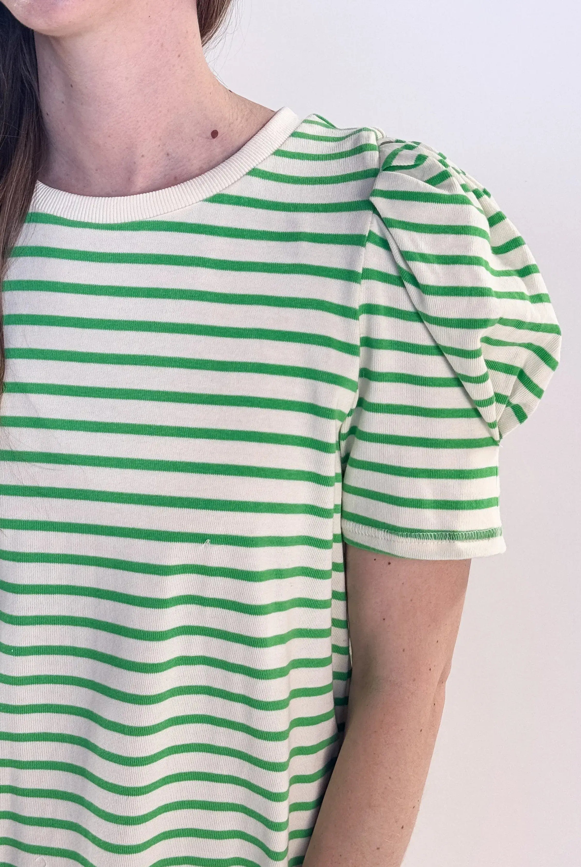 Dress Puff Sleeve Jersey Kelly Green