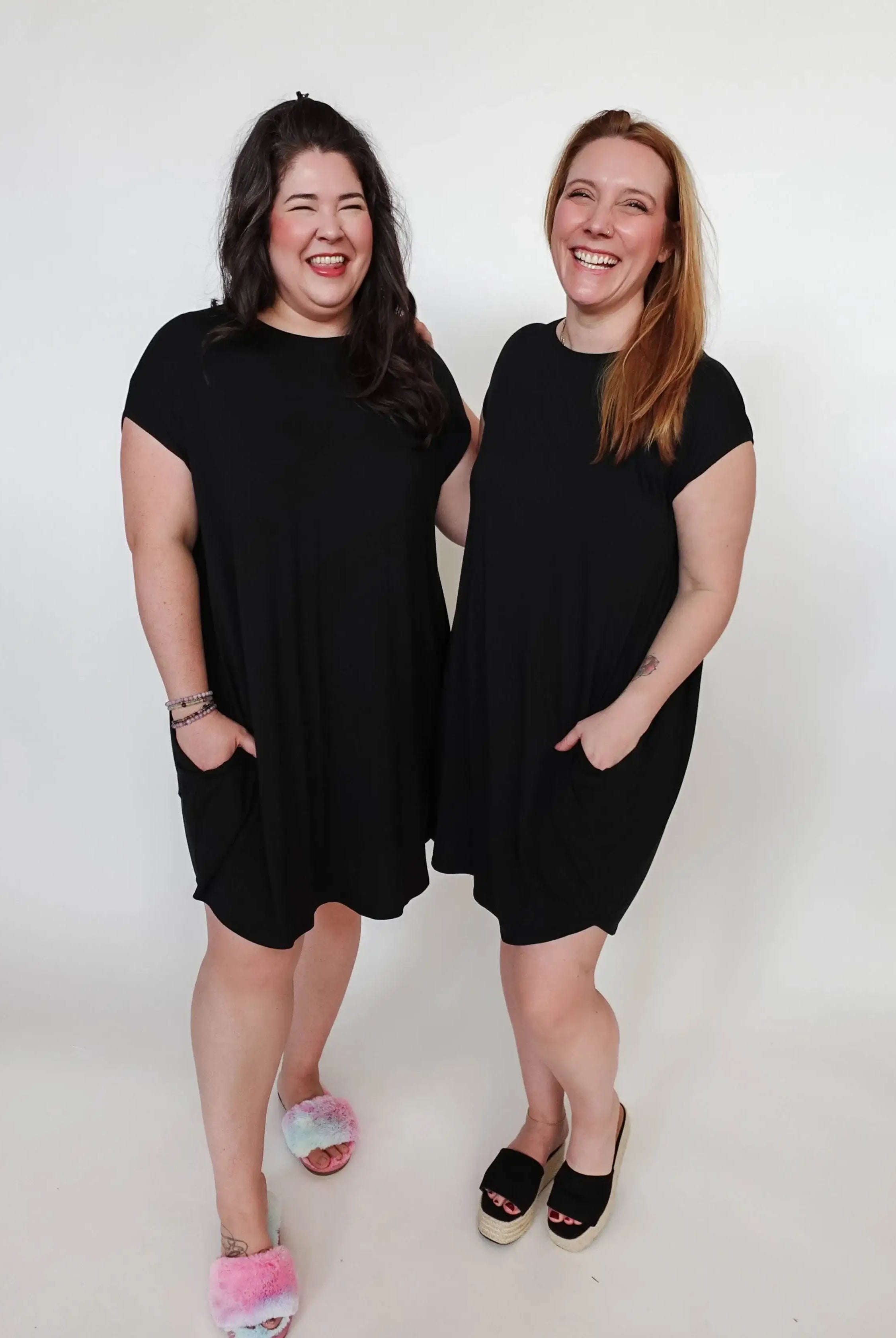 Black Beauty Dress Pleated with Pockets Bamboo | Georgia Rylan