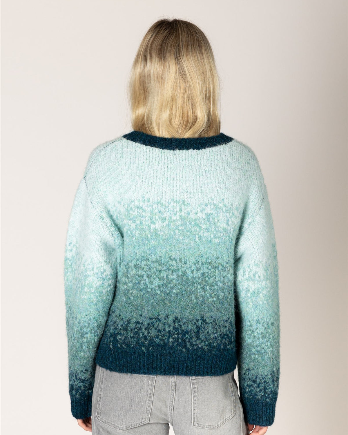 Lyla & Luxe ELLIE Cardigan | Teal Fade Ombré | Eco-Knit | Open Front - Cloud Nine Pajamas