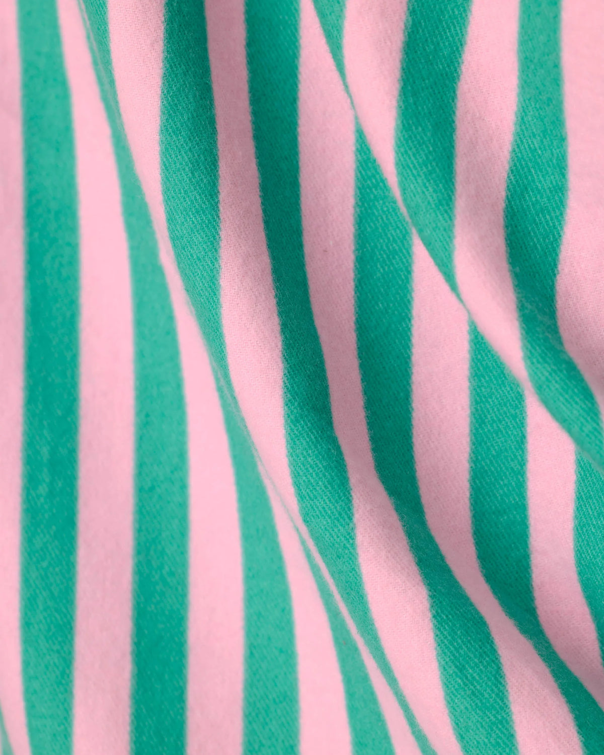 PJ Salvage Ski Bunny Icon Green Pink Tender Pink flannel fabric swatch — Cloud Nine Pajamas