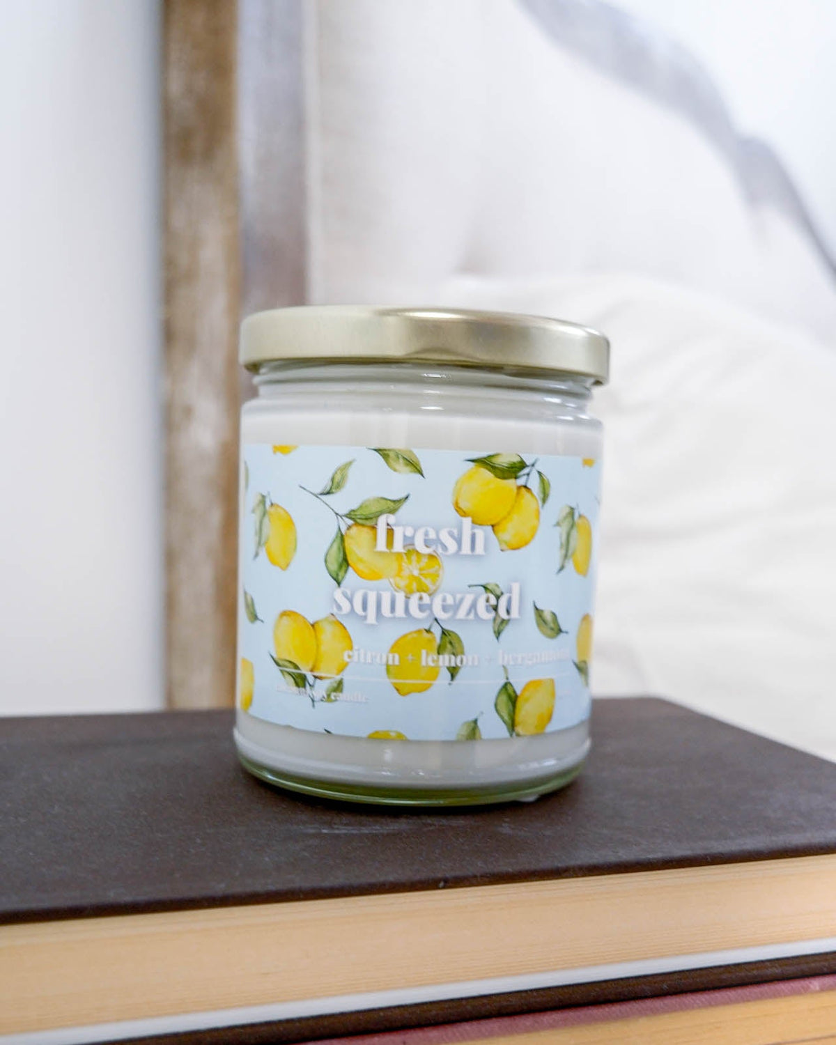 Heslip Home Freshly Squeezed 9oz candle citron lemon bergamot coconut soy glass jar Edmonton — Cloud Nine Pajamas