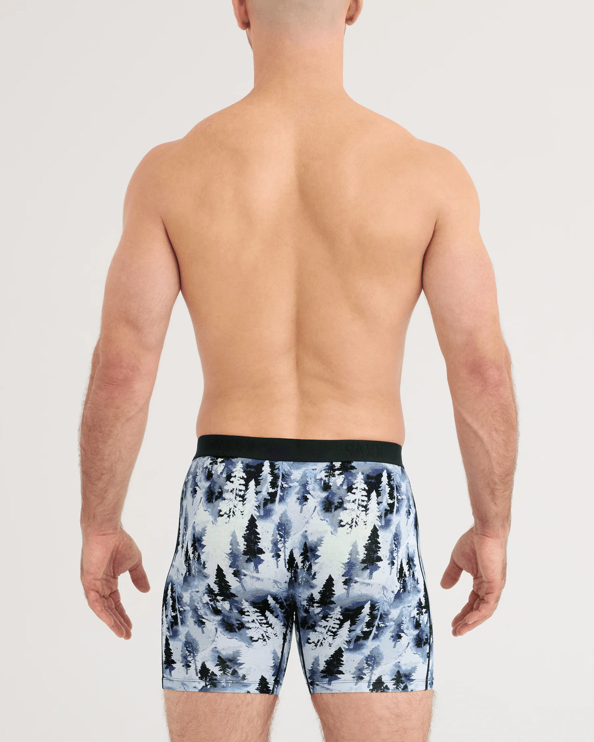 SAXX Vibe Xtra Soft Boxer Brief Forest Land back view on model — Cloud Nine Pajamas Edmonton