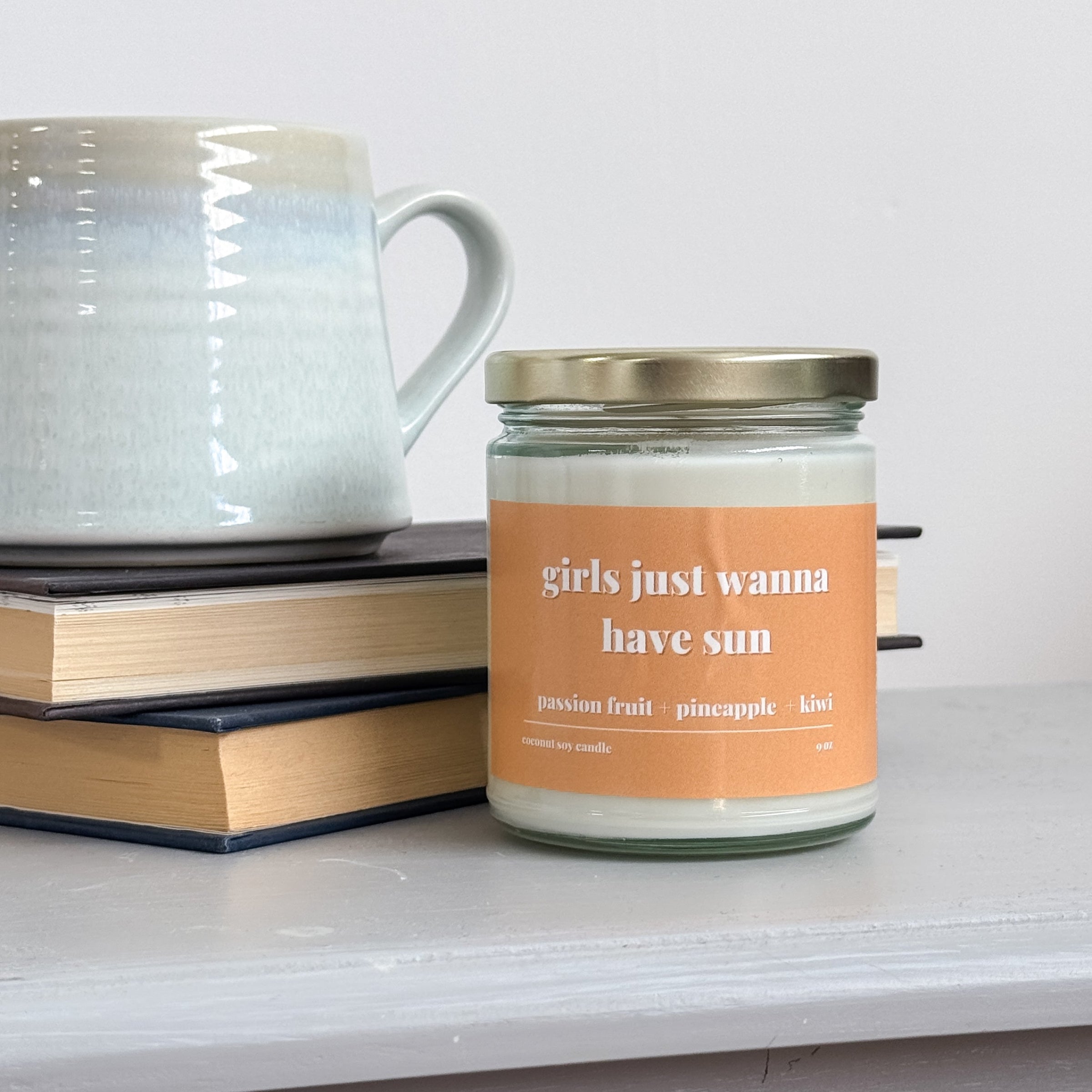 tropical scent coconut soy wax candle