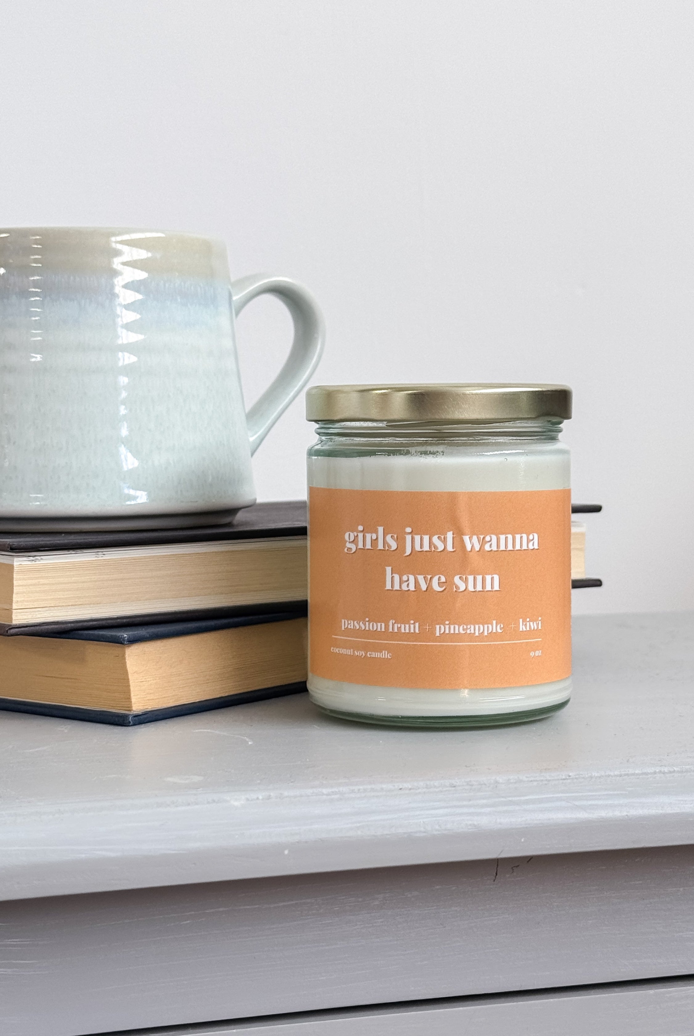 tropical scent coconut soy wax candle