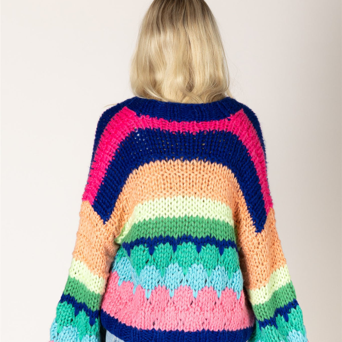 Lyla & Luxe HADLEY cobalt multi-stripe knit detail texture — Cloud Nine Pajamas