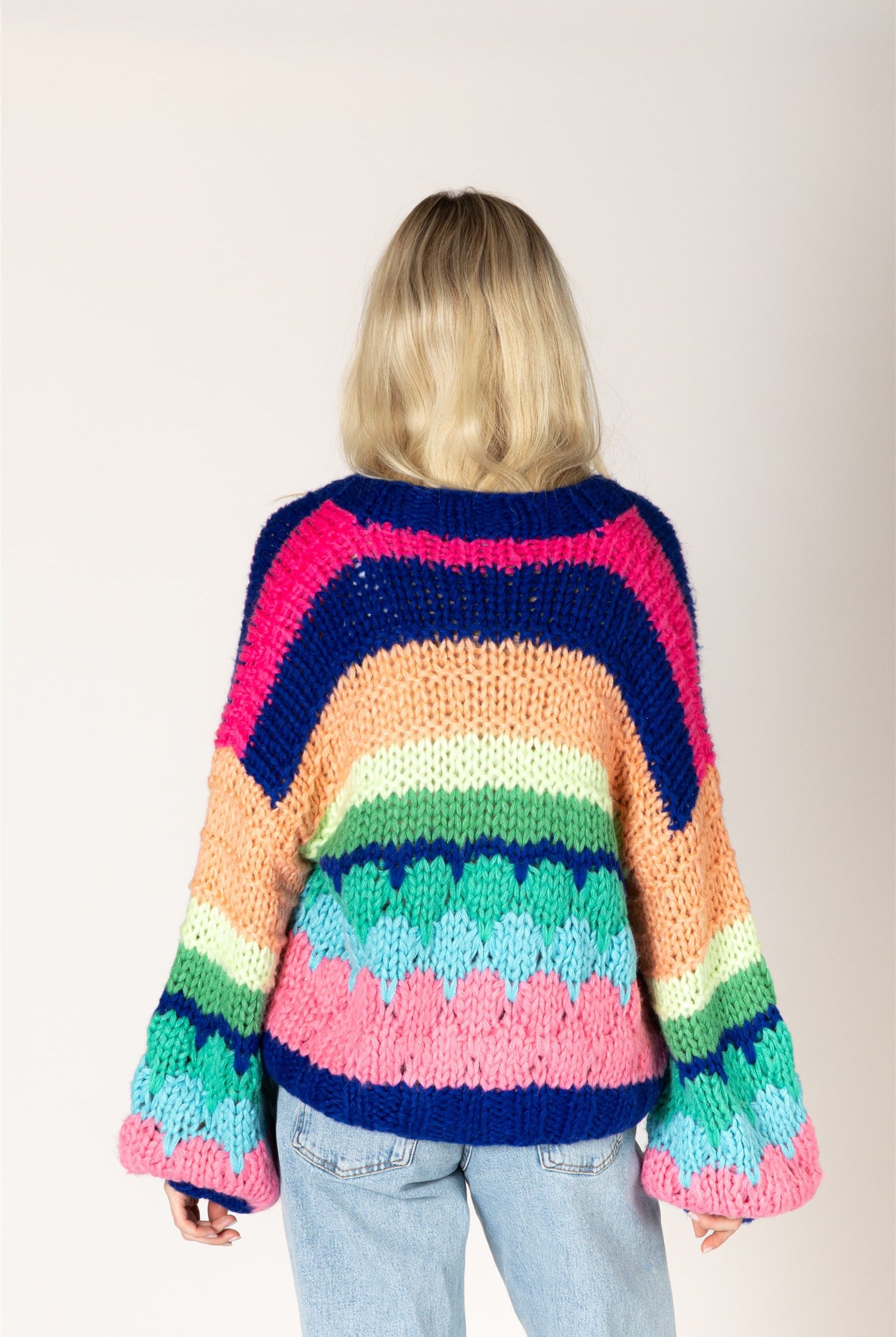 Lyla & Luxe HADLEY cobalt multi-stripe knit detail texture — Cloud Nine Pajamas