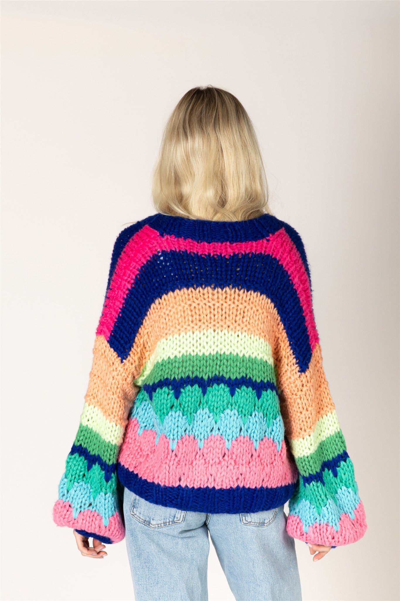 Lyla & Luxe HADLEY cobalt multi-stripe knit detail texture — Cloud Nine Pajamas