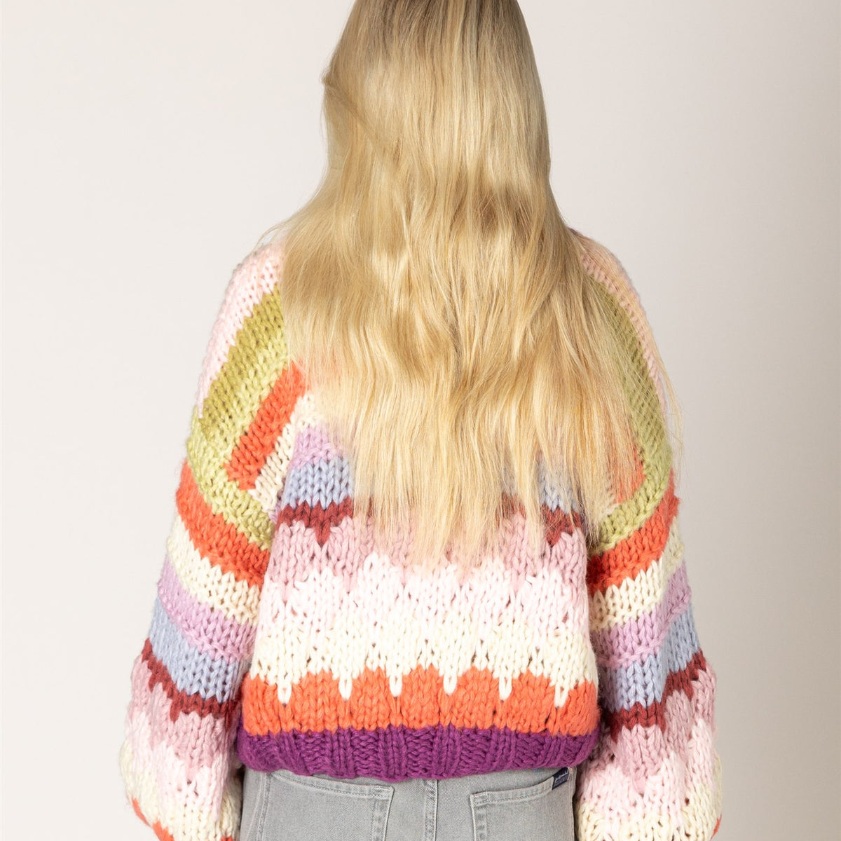 Lyla & Luxe HALA violet multi-stripe knit detail texture — Cloud Nine Pajamas