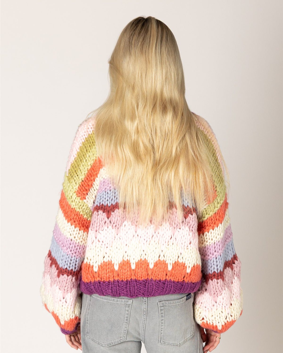 Lyla & Luxe HALA violet multi-stripe knit detail texture — Cloud Nine Pajamas