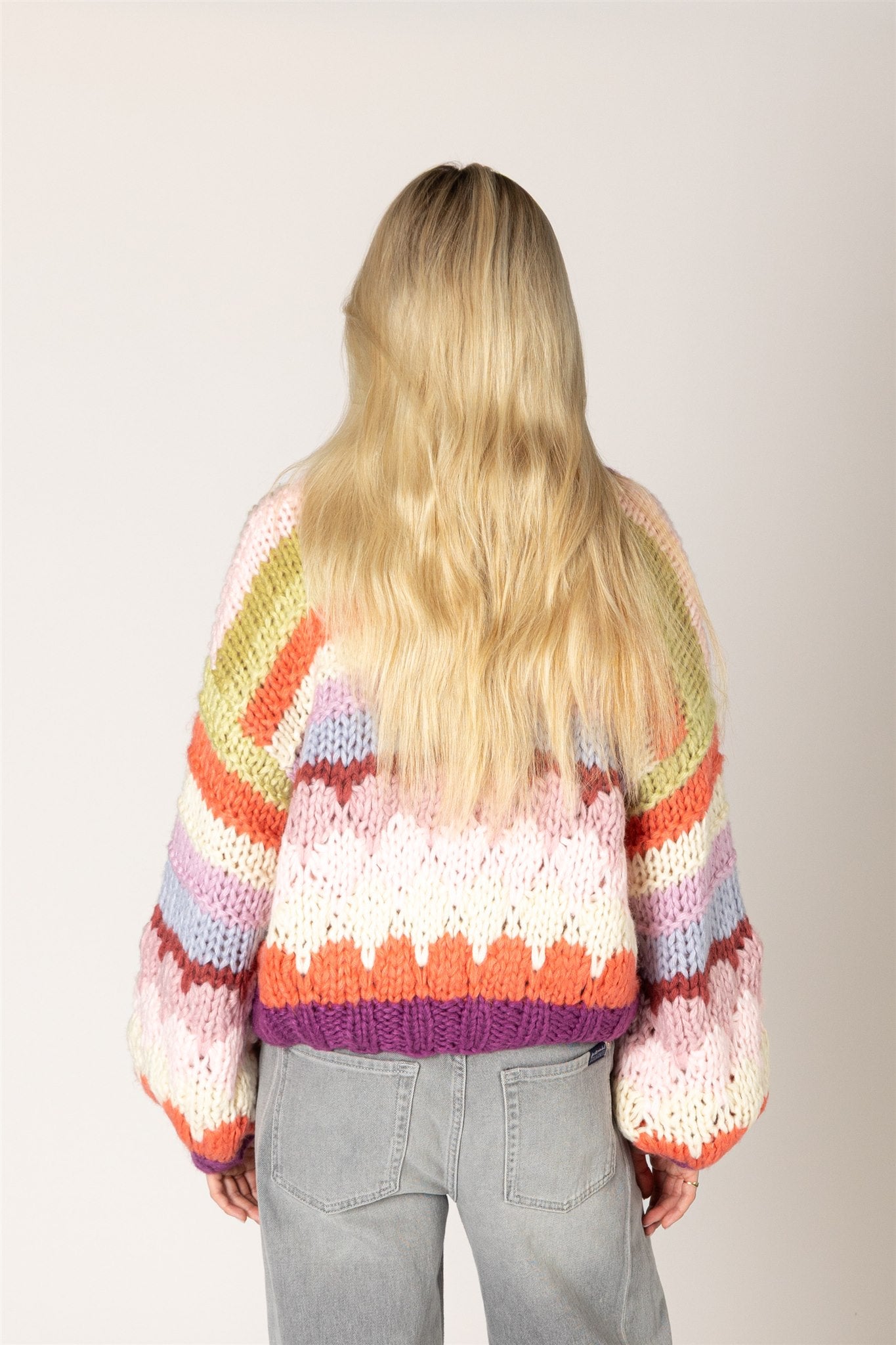 Lyla & Luxe HALA violet multi-stripe knit detail texture — Cloud Nine Pajamas
