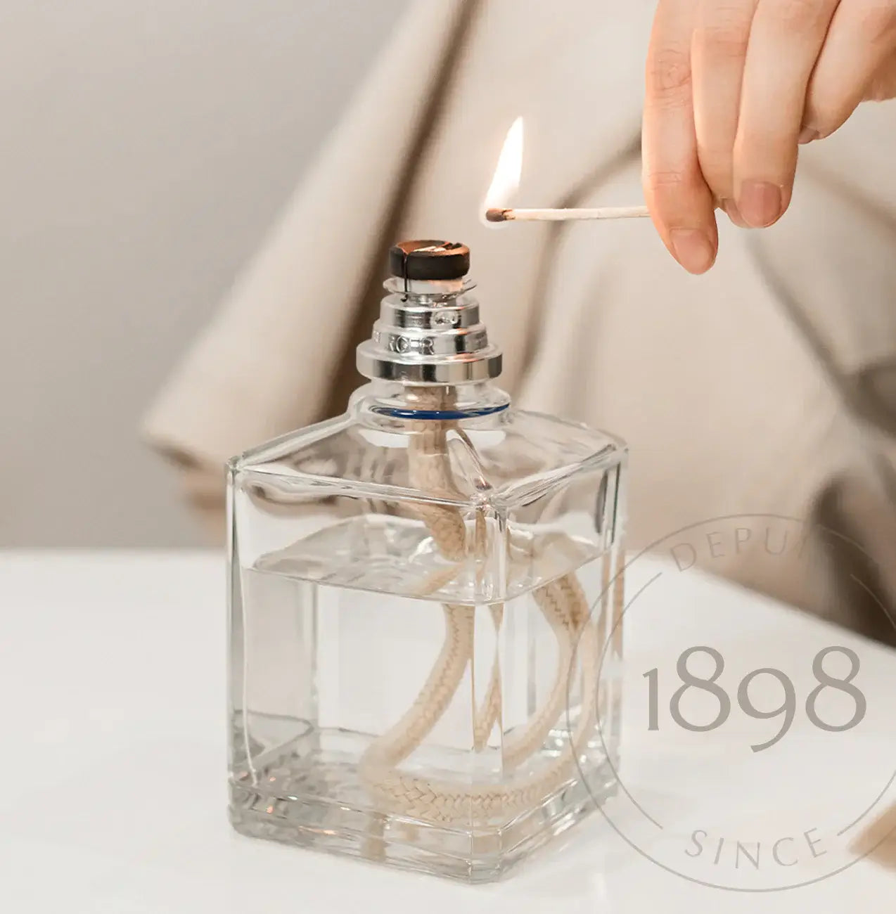 Maison Berger Paris Fragrance Lamp Starter Kit – Square Glass Lamp with Oil