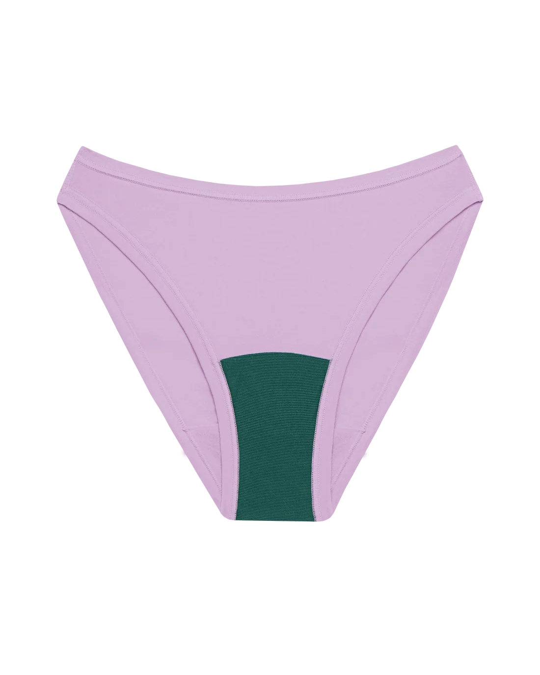 INSIDE OUT FRONT VIEW Showing gusset HUHA Mineral High Rise Bikini Lilac product flat lay — Cloud Nine Pajamas Edmonton