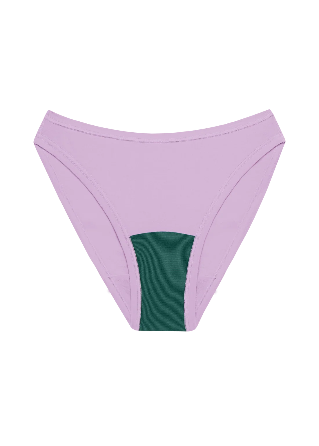 INSIDE OUT FRONT VIEW Showing gusset HUHA Mineral High Rise Bikini Lilac product flat lay — Cloud Nine Pajamas Edmonton