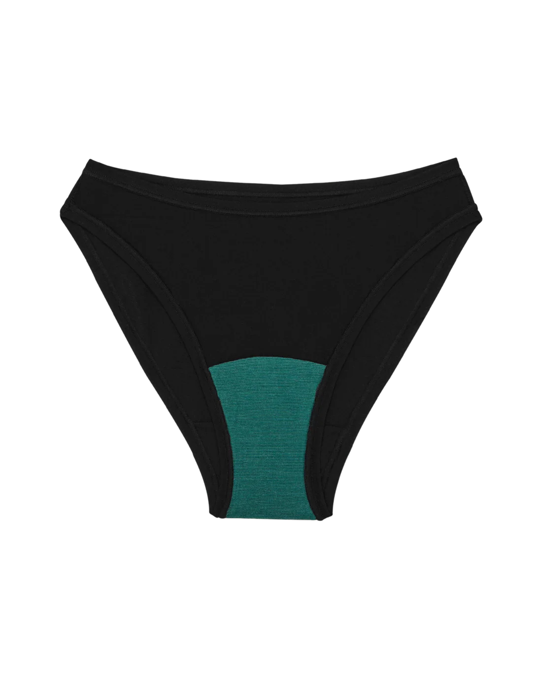HUHA Mineral High Rise Bikini Black flat lay product shot inside out showing mineral gusset front view — Cloud Nine Pajamas Edmonton