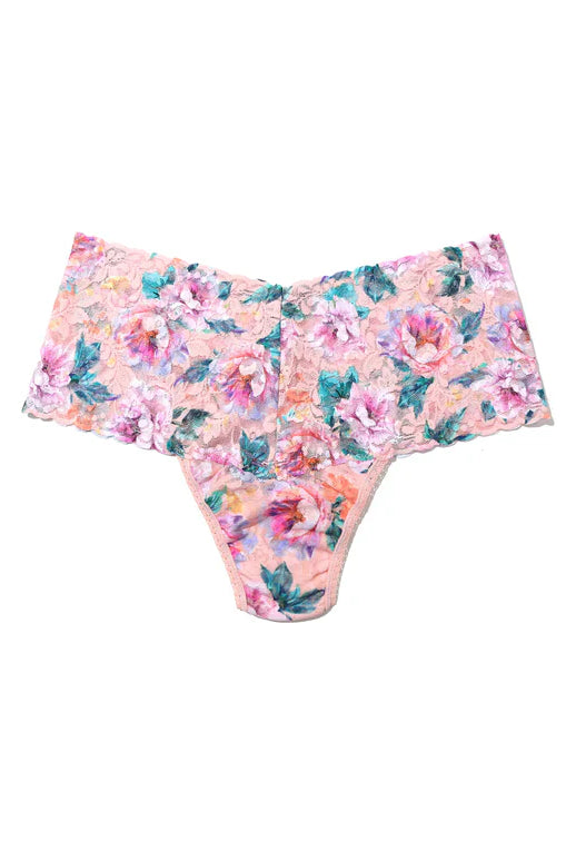 Light Floral BMFP retro lace thong printed pink lace by Hanky Panky