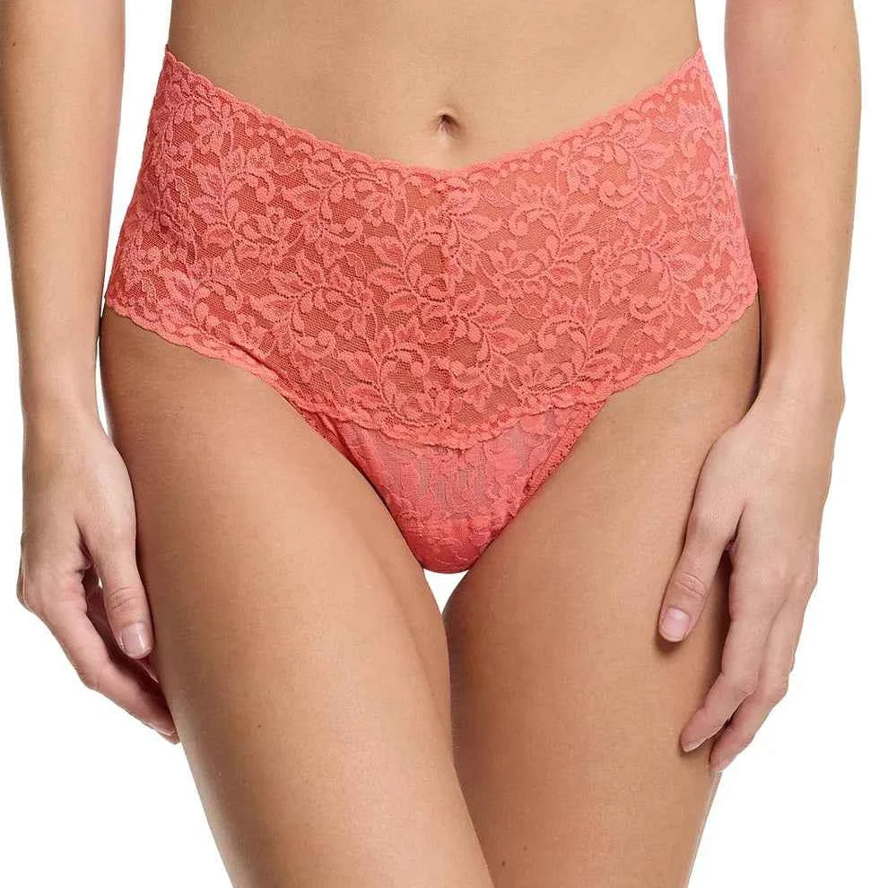 Hanky Panky Retro Thong | High-Waisted Signature Lace | One Size Fits Most | Canada
