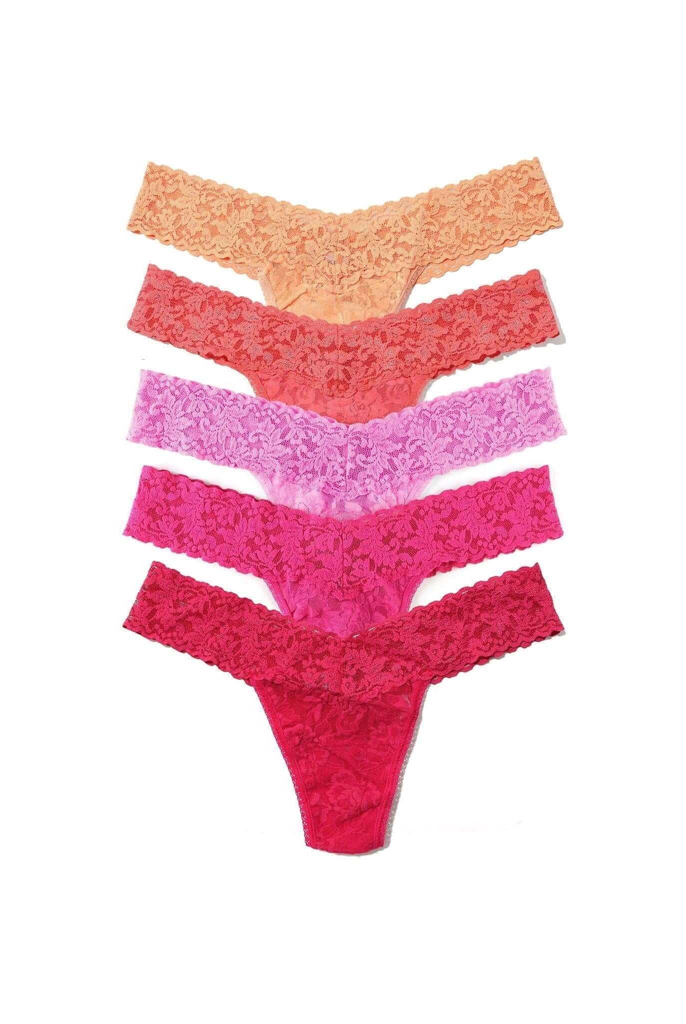 hanky panky lace thong 5 pack for valentines day in matchbox gift package