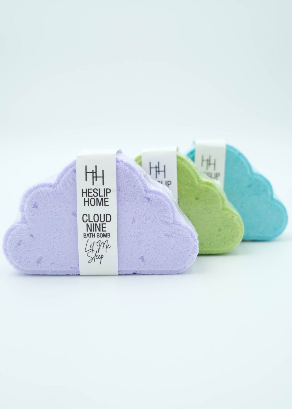Heslip Home Cloud Luxury Bath Bomb three of the four scents — Cloud Nine Pajamas Edmonton