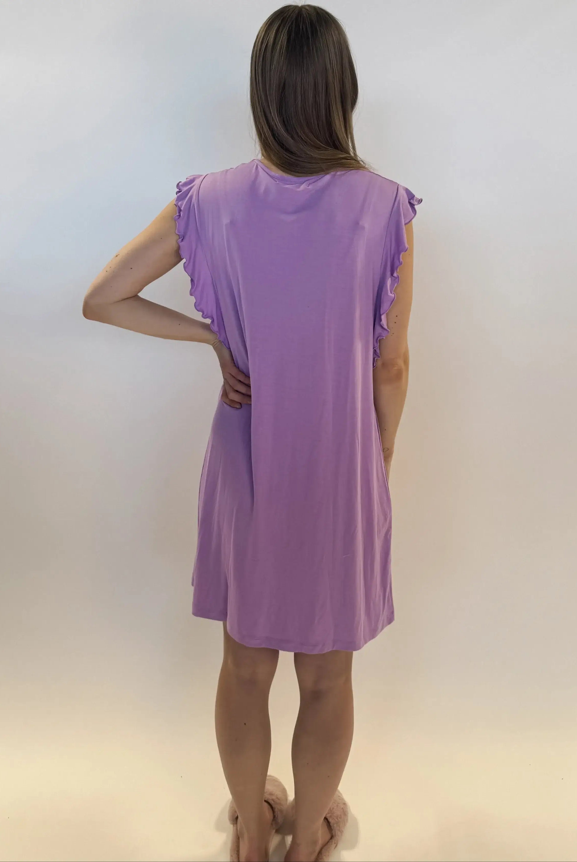 Flutter Dress Nightgown - Bamboo | Lilac