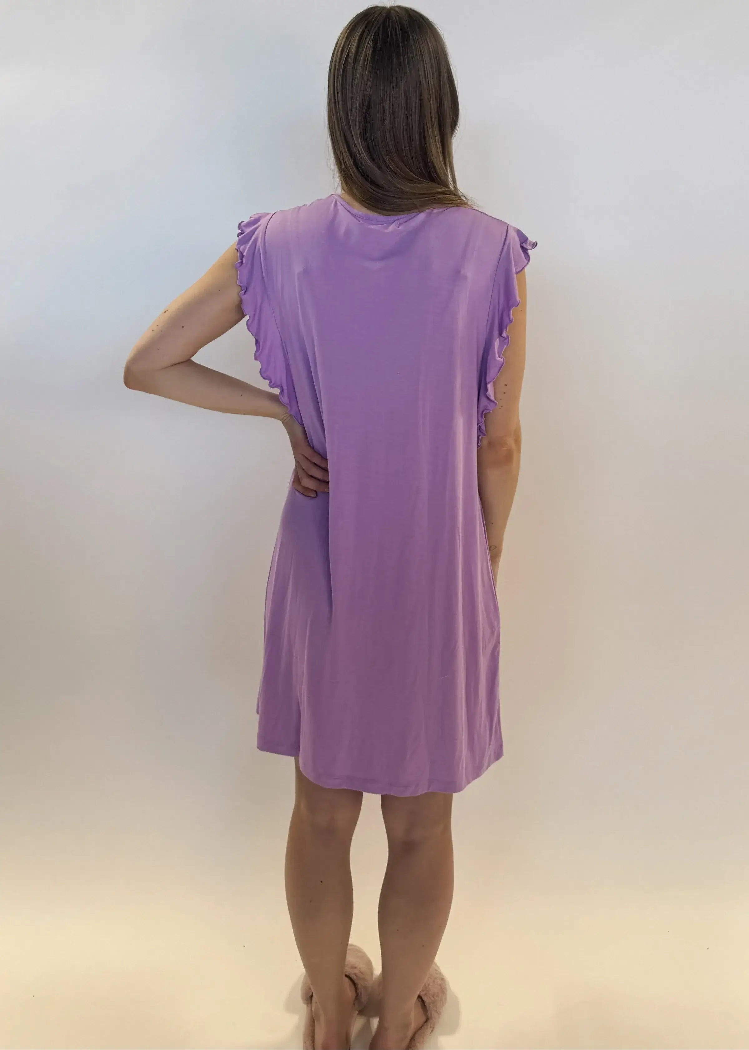 Flutter Dress Nightgown - Bamboo | Lilac