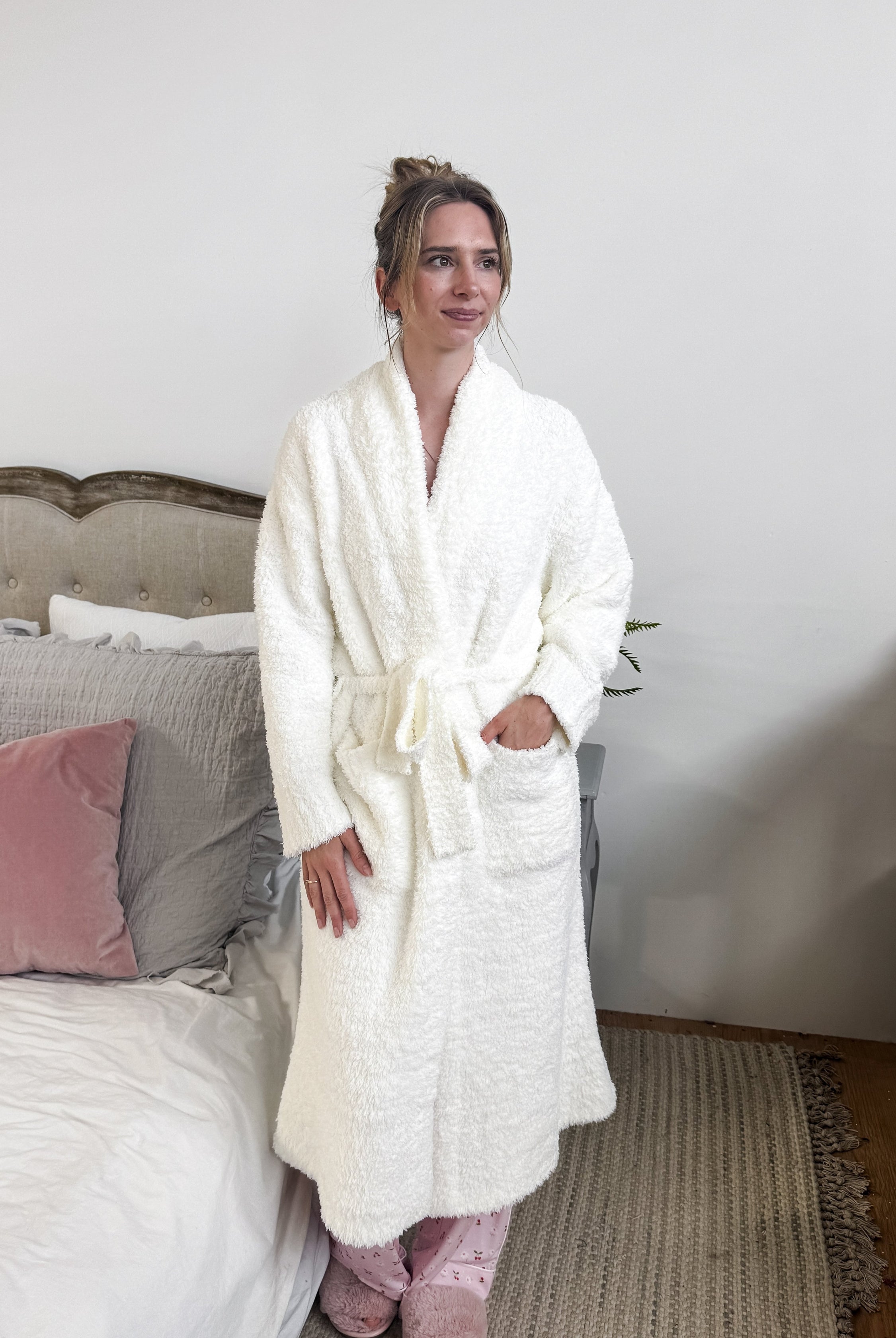 Ivory Cloud Spa Robe | Ultra Soft Lounge Robe plush